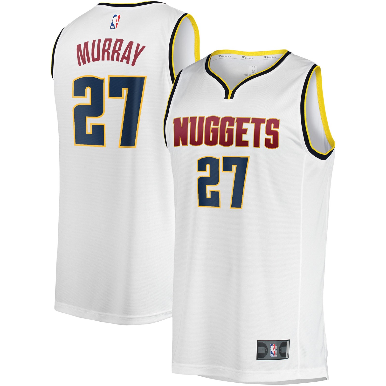 Jamal Murray Denver Nuggets Jersey White NBA Women Fan Wear Jamal Murray
