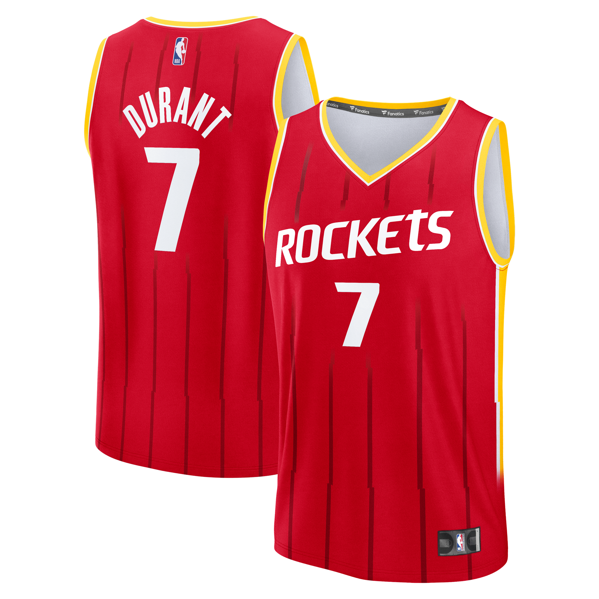 Kevin Durant Houston Rockets Fast Break Jersey Red NBA Youth Fan Wear Kevin Durant