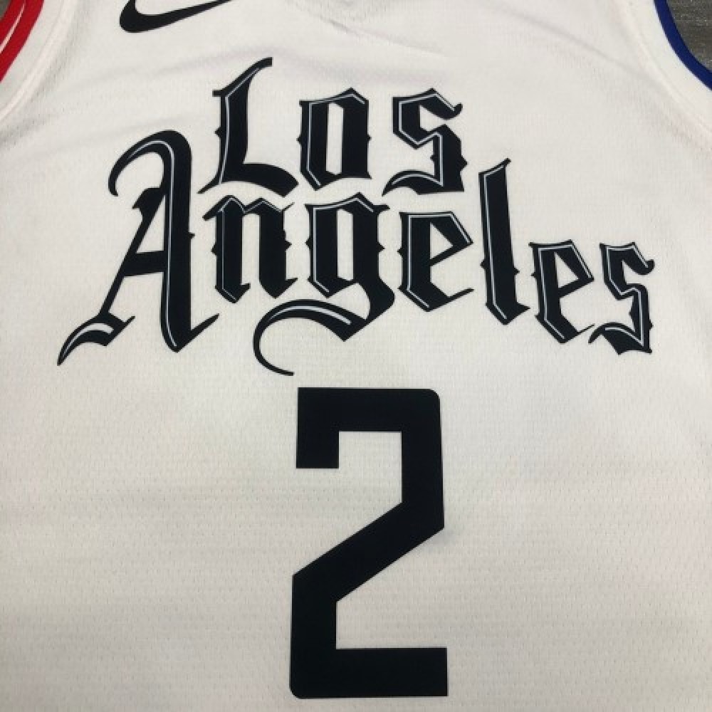 Kawhi Leonard Los Angeles Clippers Jersey White NBA Men Fan Wear Kawhi Leonard
