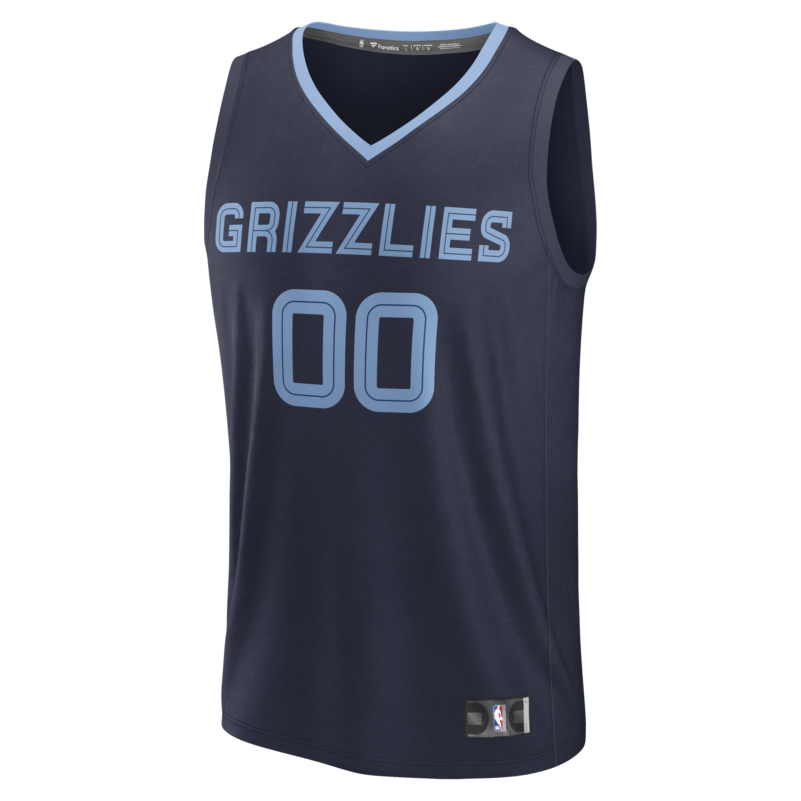 Memphis Grizzlies Icon Edition Jersey Navy NBA Men Fan Wear Custom Number