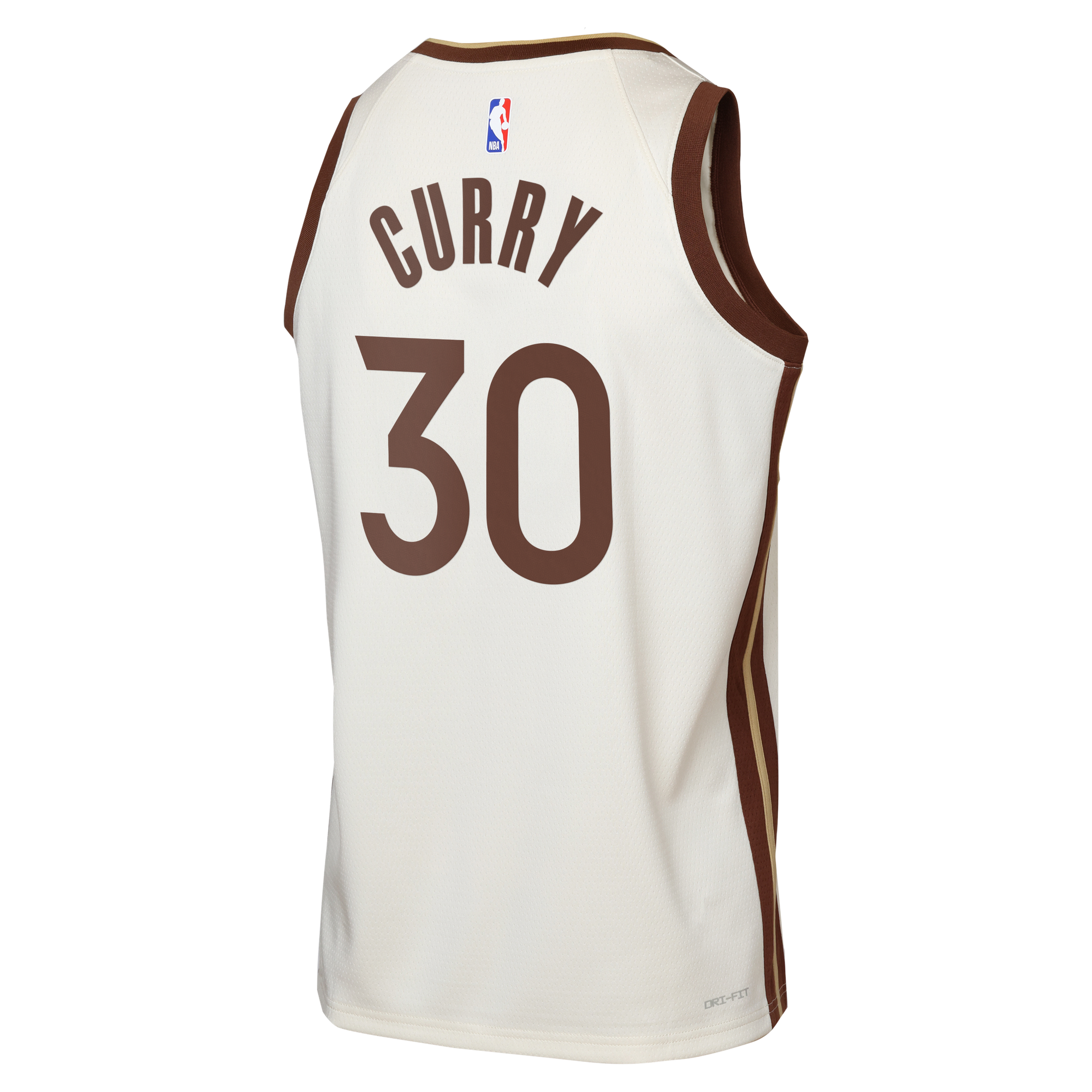 Stephen Curry Golden State Warriors Jersey Tan NBA Men Fan Wear Stephen Curry