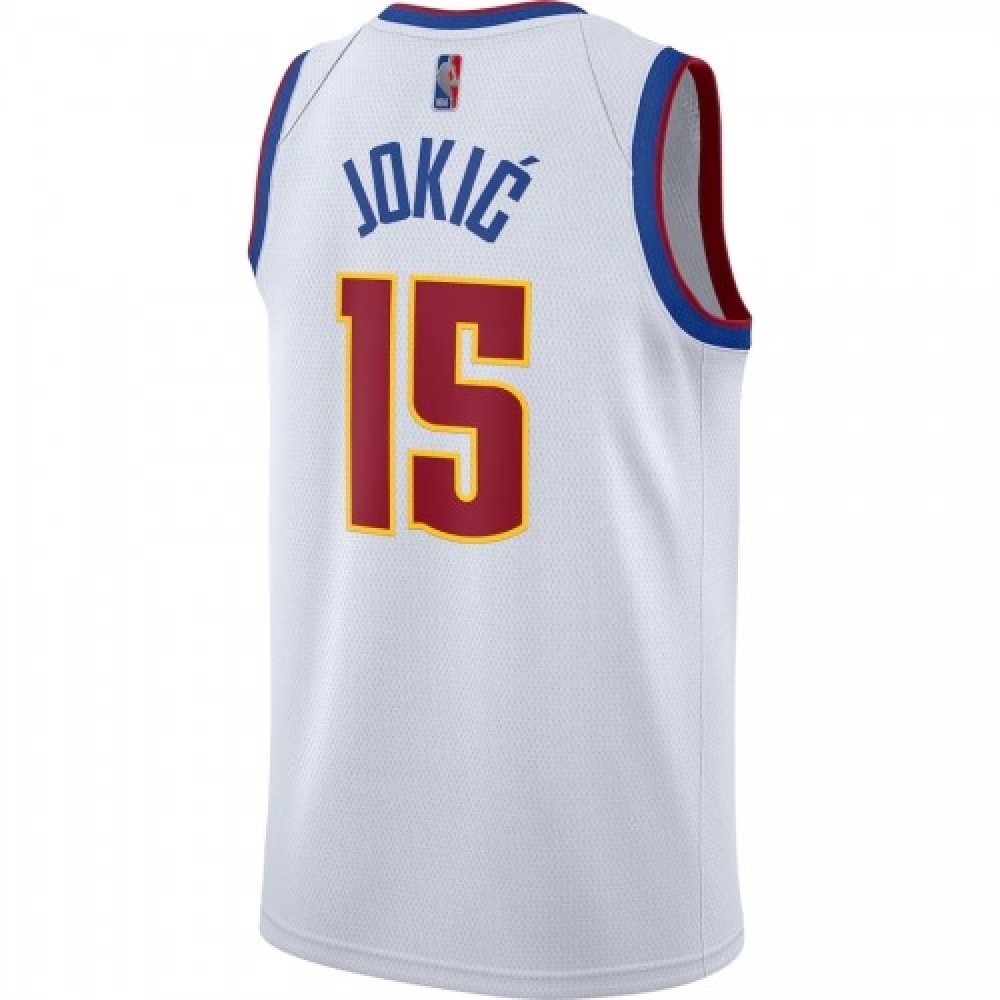 Nikola Jokic Denver Nuggets Jersey White NBA Men Fan Wear