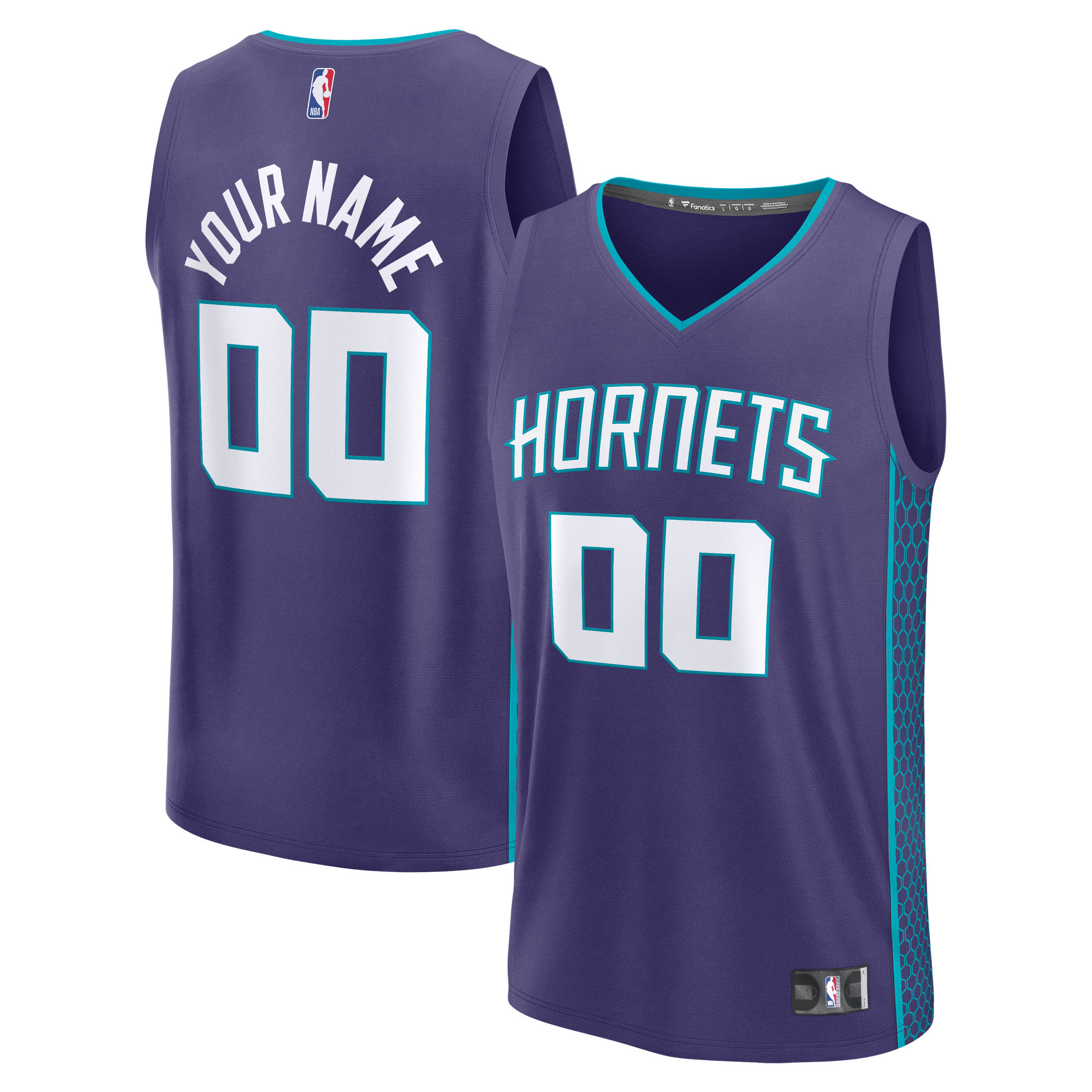 Charlotte Hornets Fast Break Jersey Purple NBA Women Fan Wear Custom Number