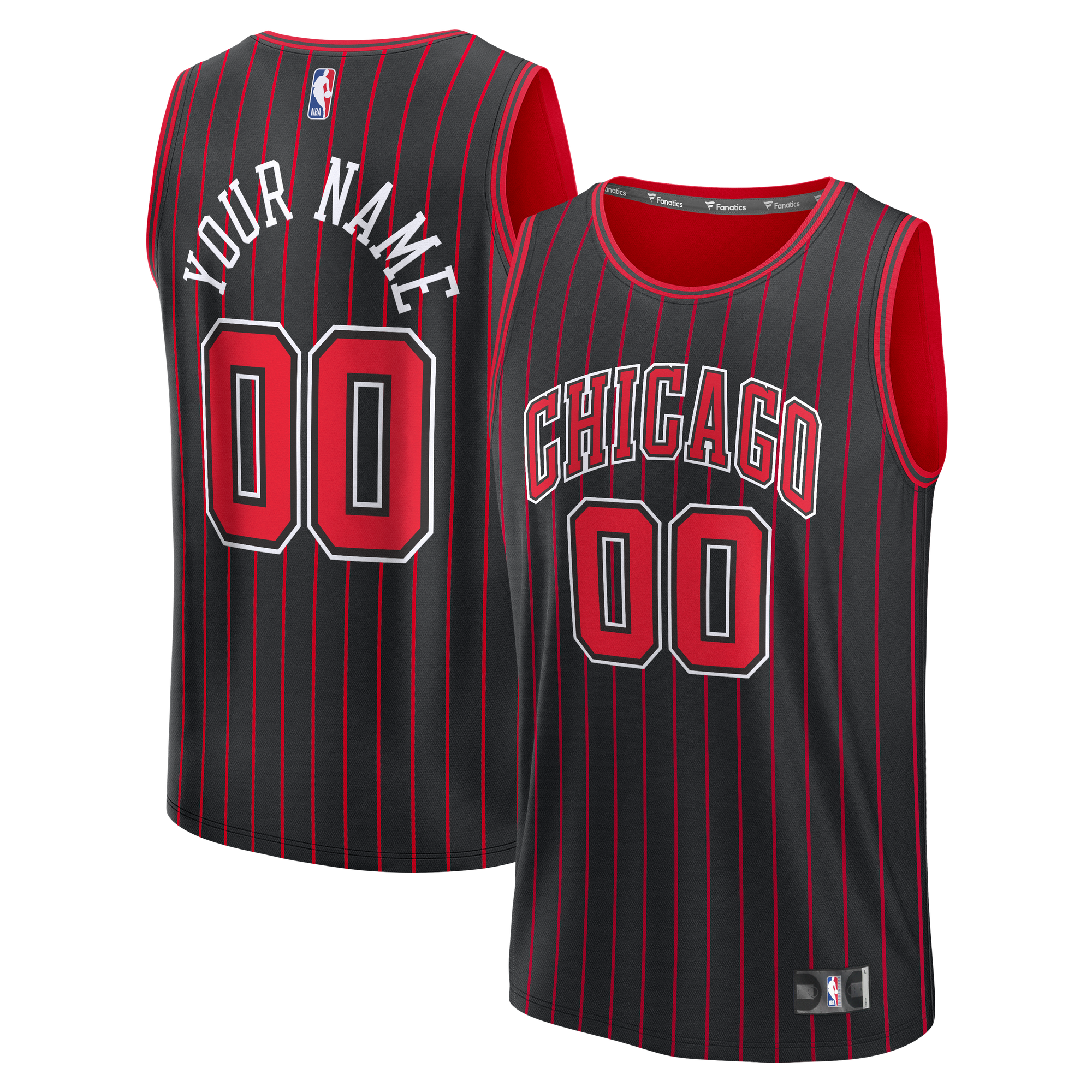 Chicago Bulls Statement Edition Jersey Black NBA Men Fan Wear Custom Number