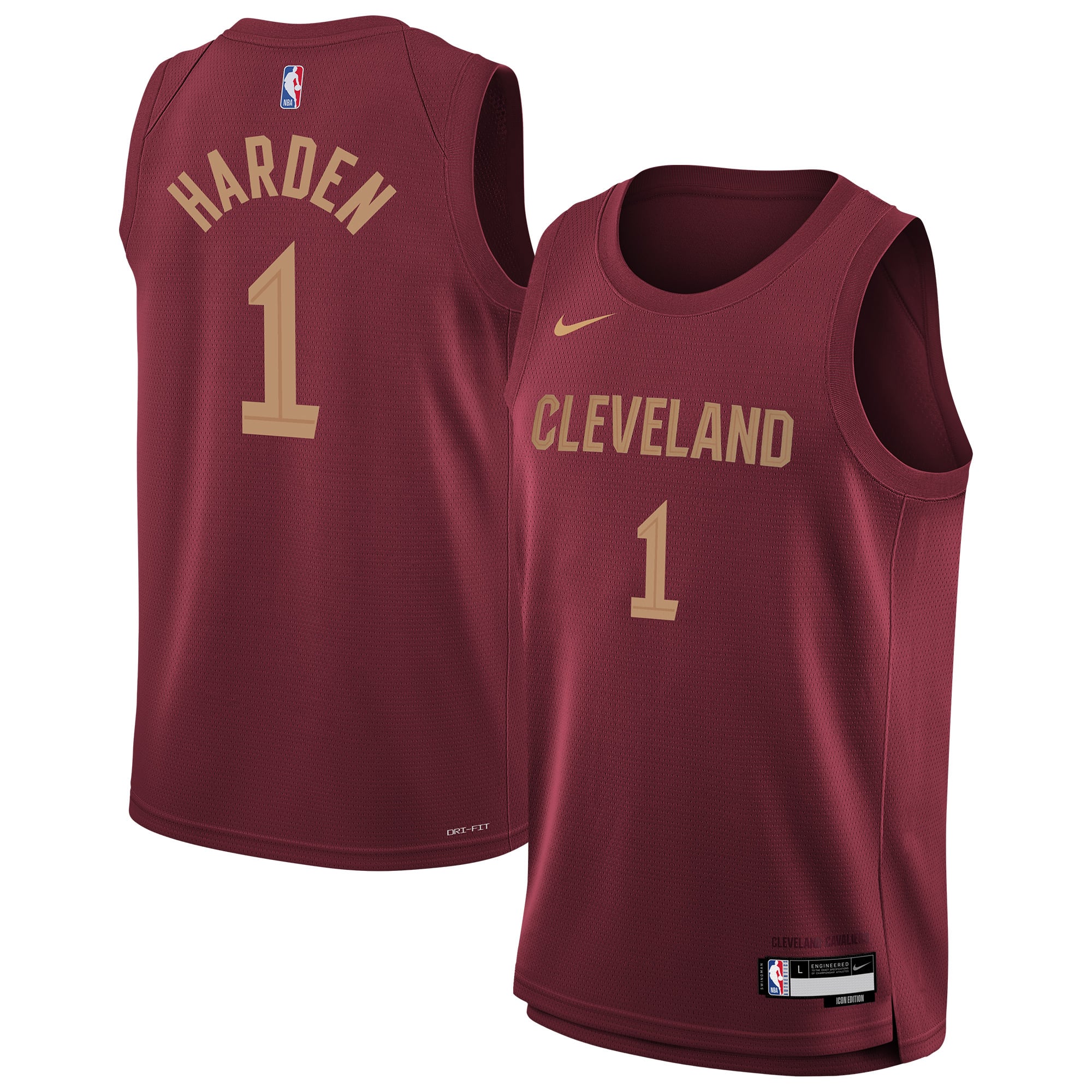 James Harden Cleveland Cavaliers Replica Jersey NBA Youth Fan Wear James Harden