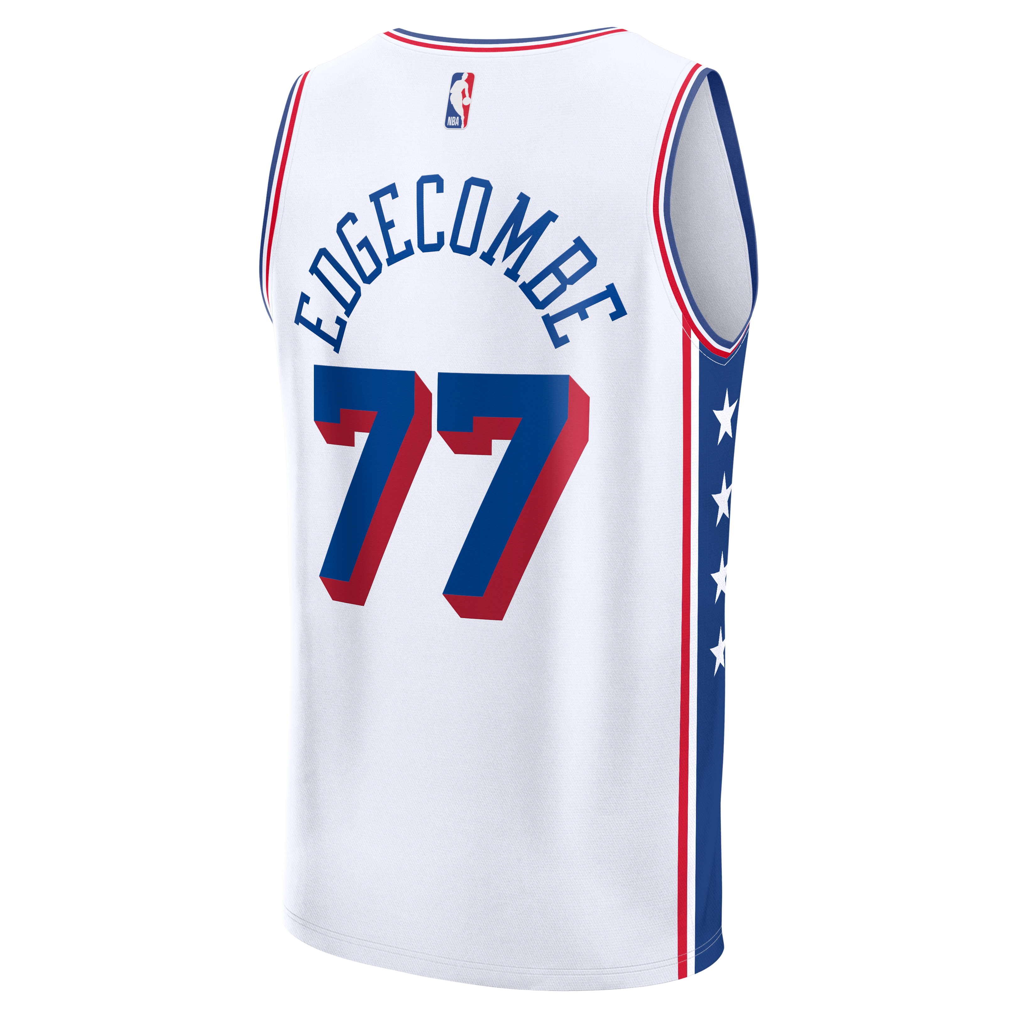 VJ Edgecombe Philadelphia 76ers Player Jersey White NBA Youth Fan Wear VJ Edgecombe