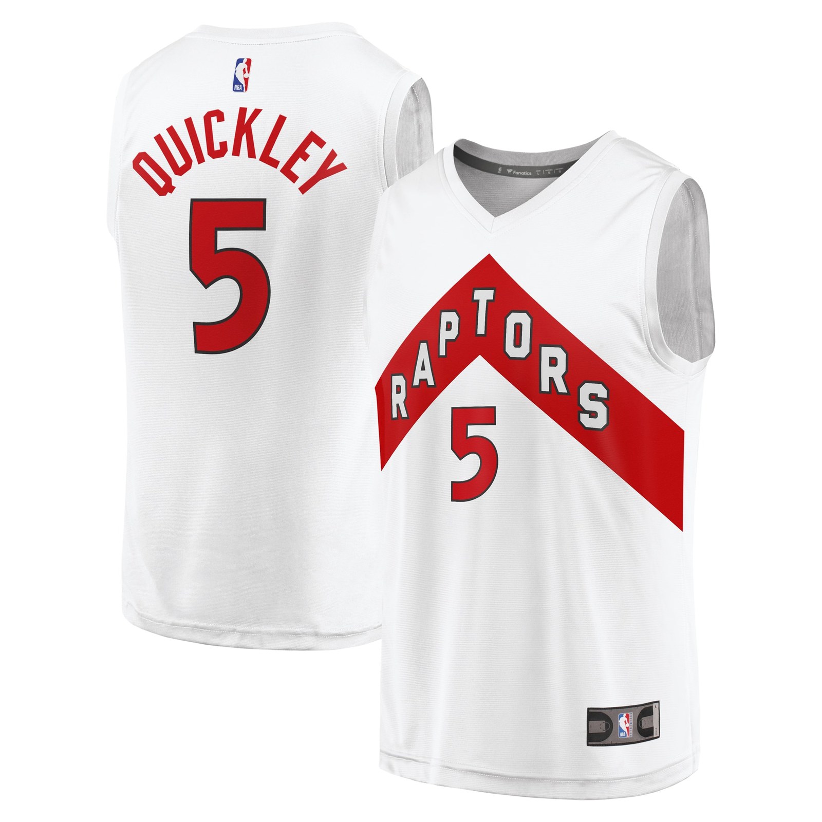 Immanuel Quickley Toronto Raptors Fast Break Jersey White NBA Youth Fan Wear
