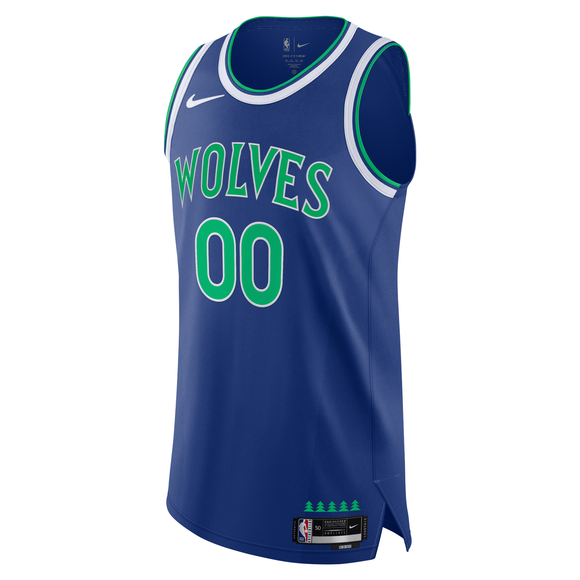 Minnesota Timberwolves Custom Jersey Blue NBA Men Fan Wear Custom Number