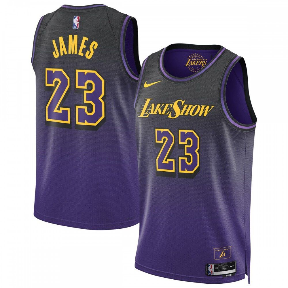 LeBron James Los Angeles Lakers Jersey Purple NBA Women Fan Wear