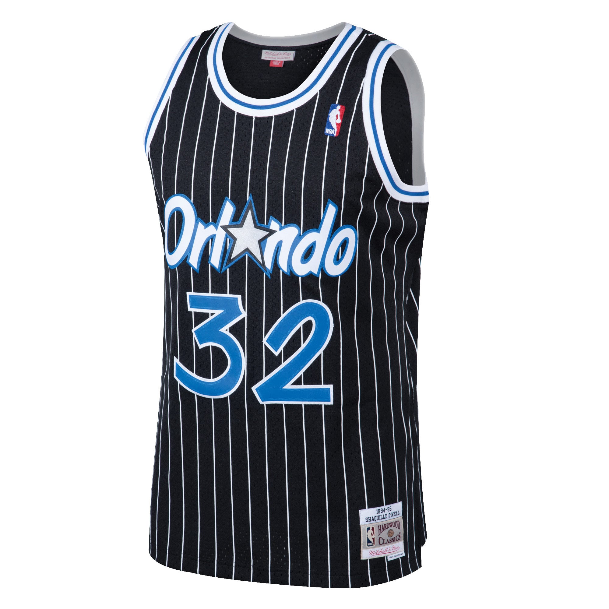 Shaquille O'Neal Orlando Magic Hardwood Classics Jersey Black NBA Women Fan Wear