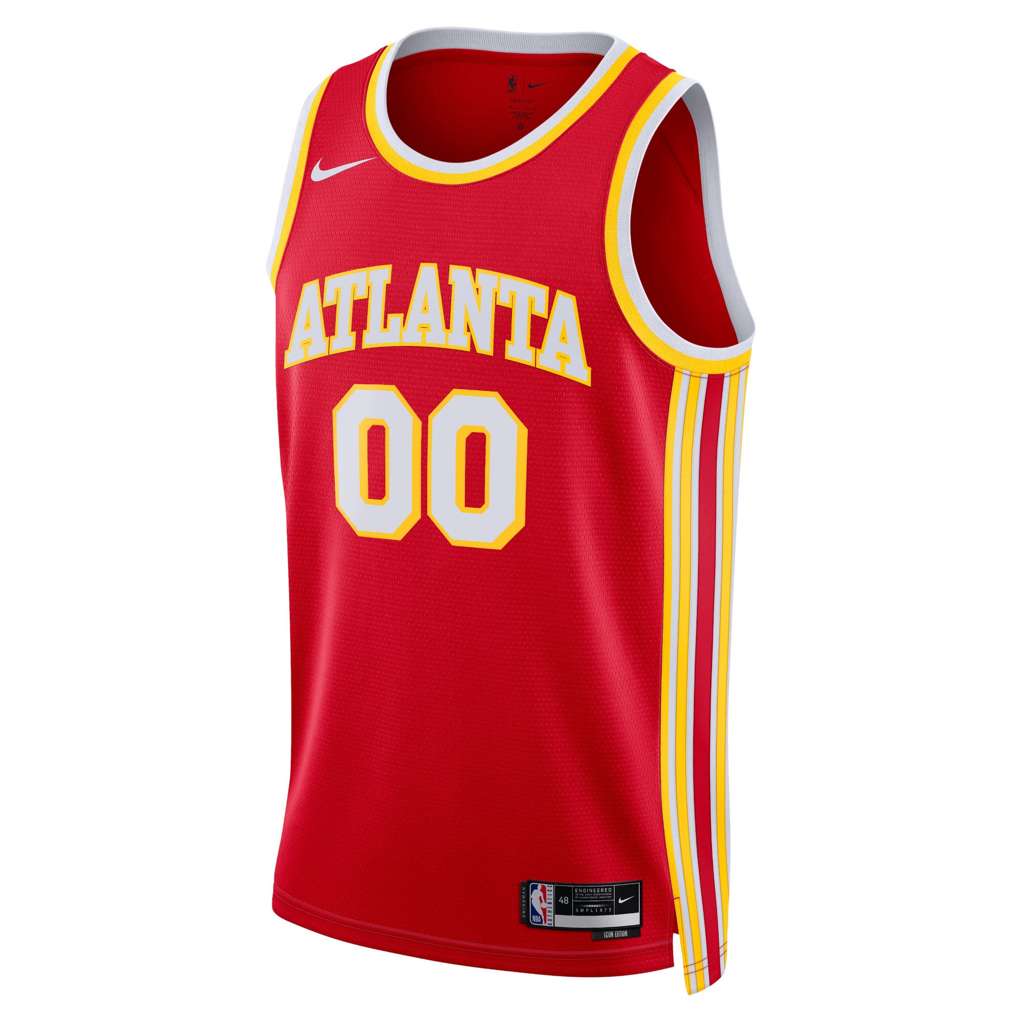 Atlanta Hawks Swingman Jersey Red NBA Youth Fan Wear Custom Number