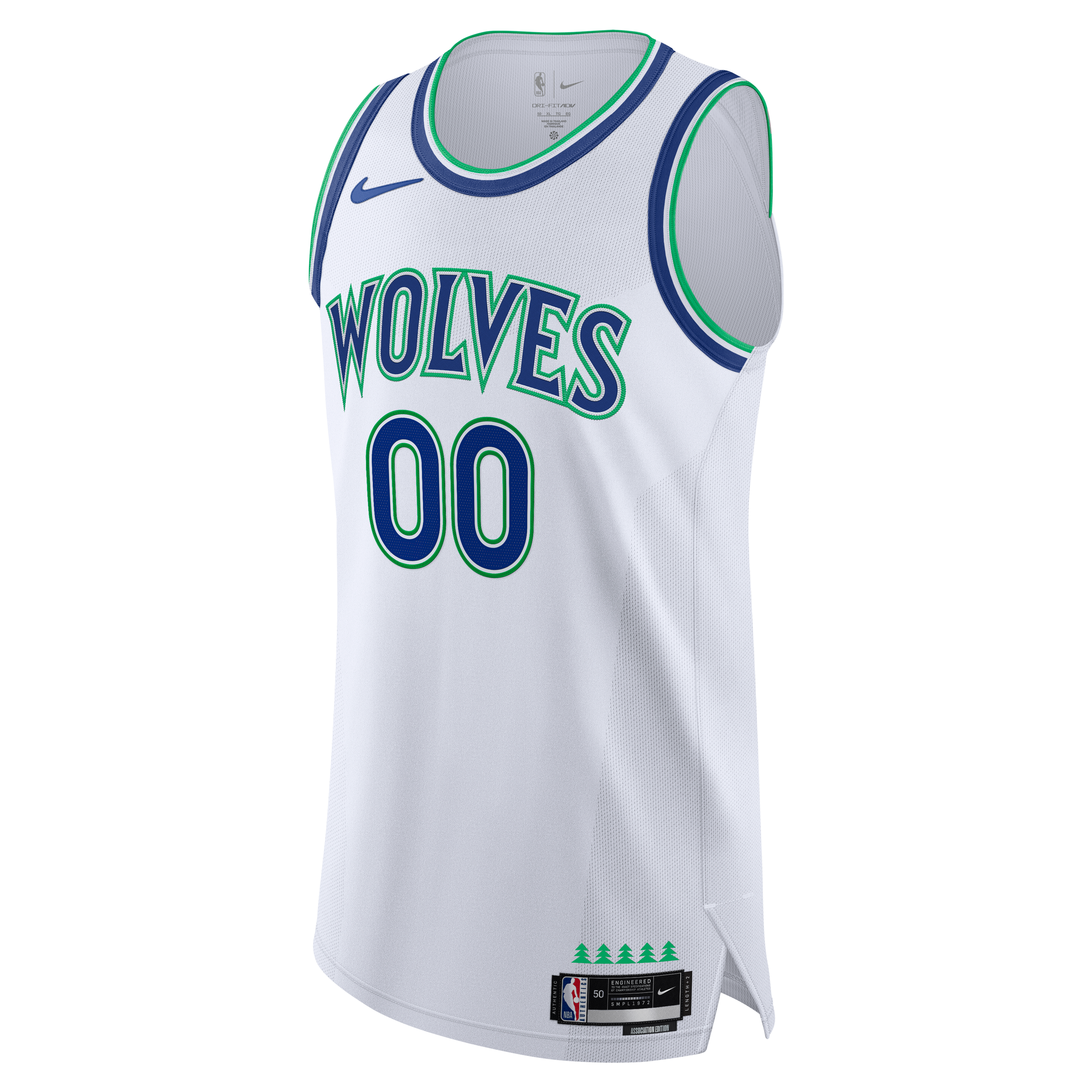 Minnesota Timberwolves Association Edition Jersey White NBA Youth Fan Wear Custom Number
