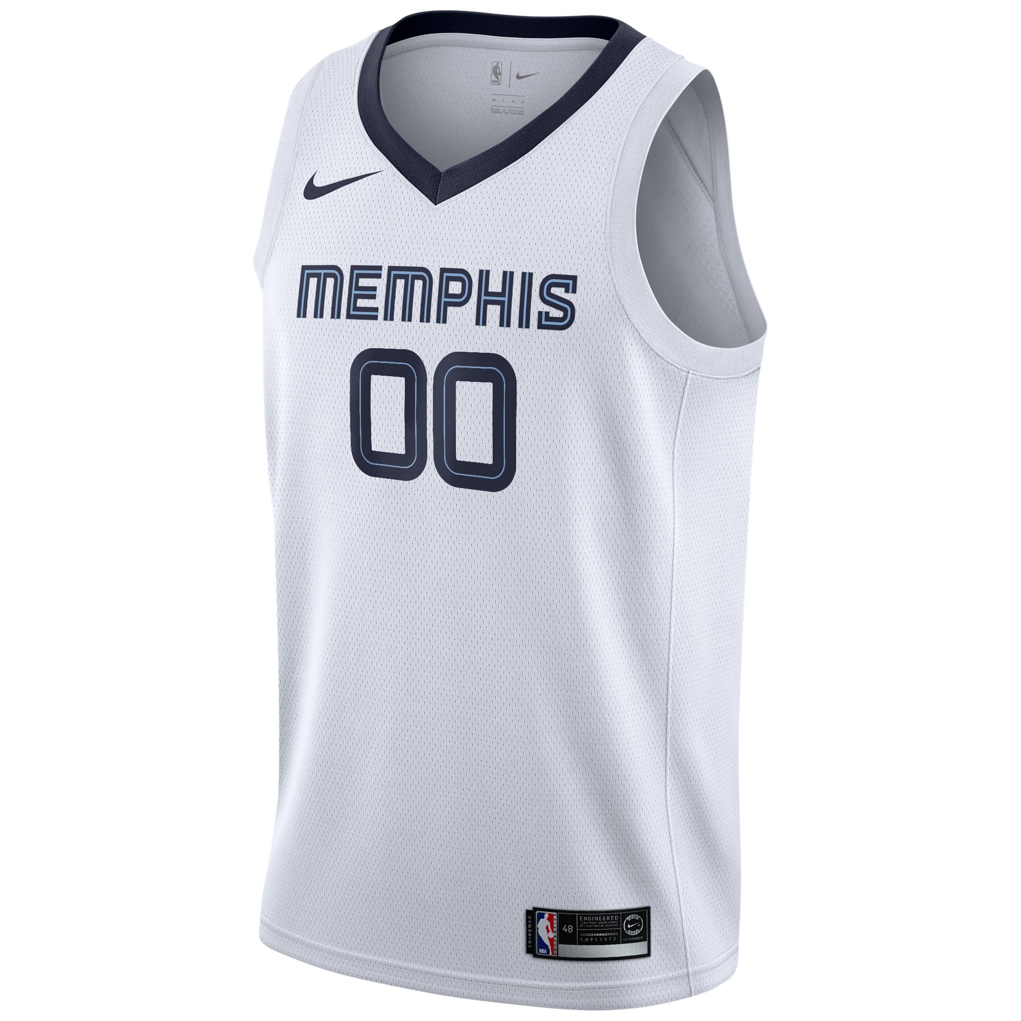 Memphis Grizzlies Swingman Jersey White NBA Men Fan Wear Custom Number
