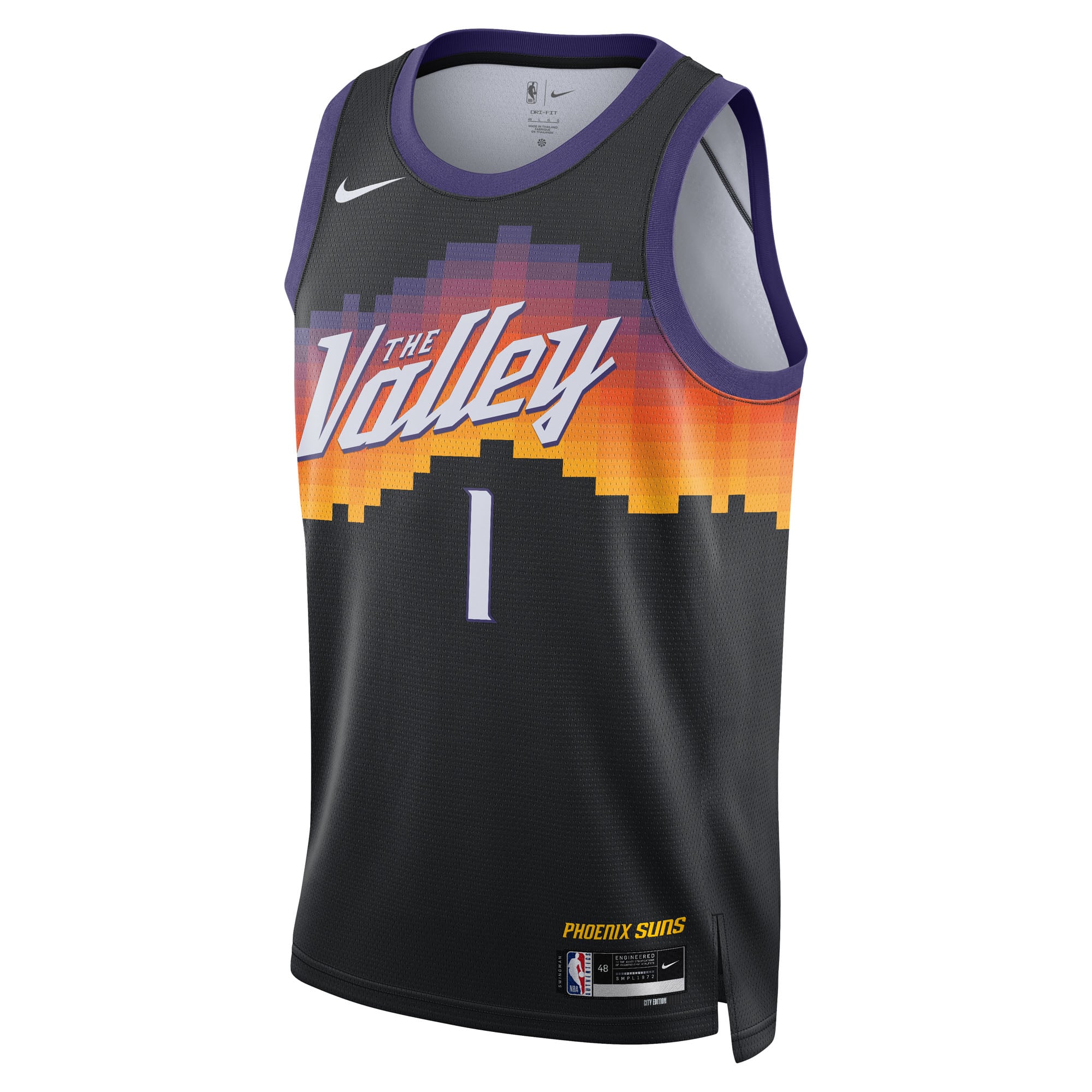 Devin Booker Phoenix Suns City Edition Jersey Black NBA Youth Fan Wear