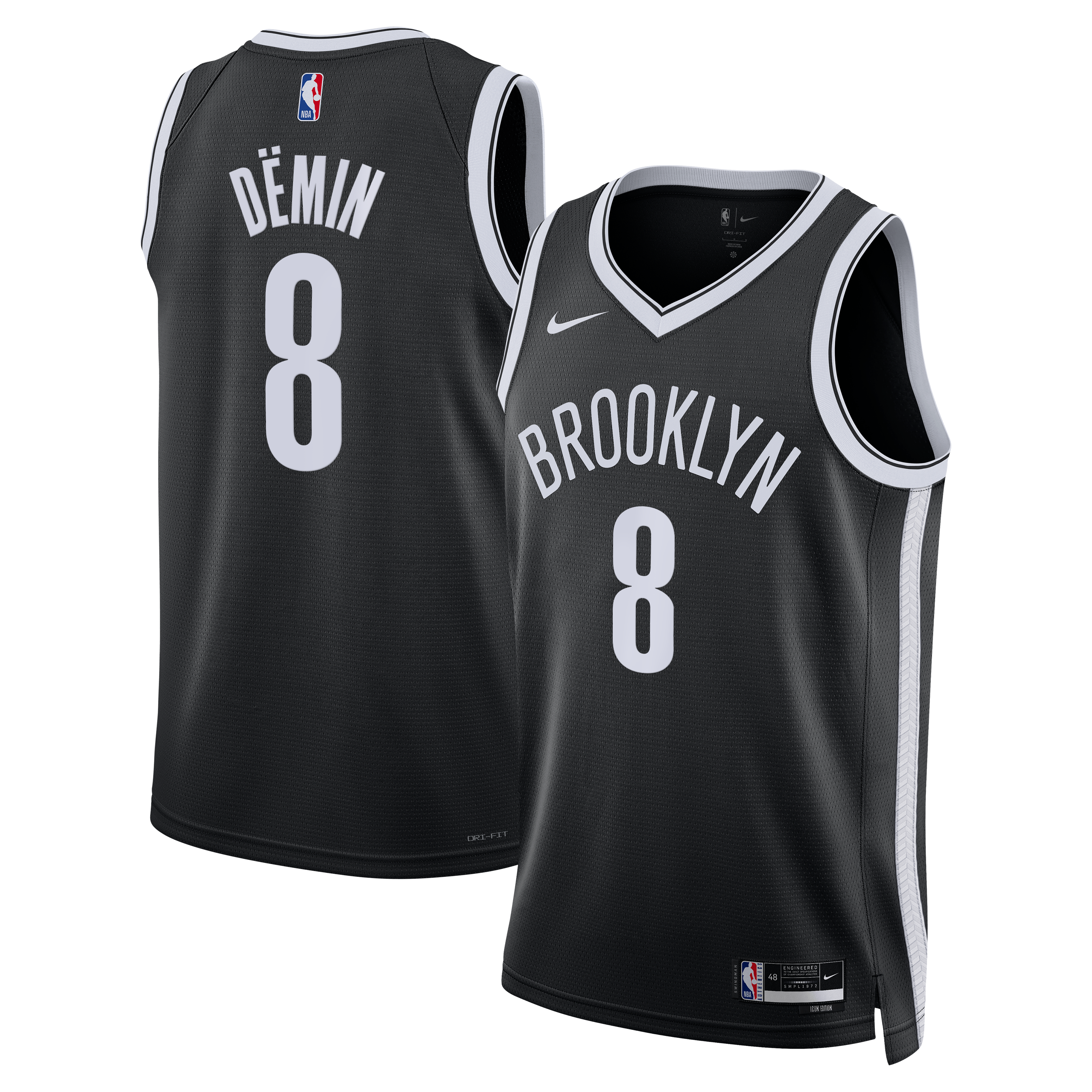 Brooklyn Nets Icon Edition Jersey Black NBA Youth Fan Wear
