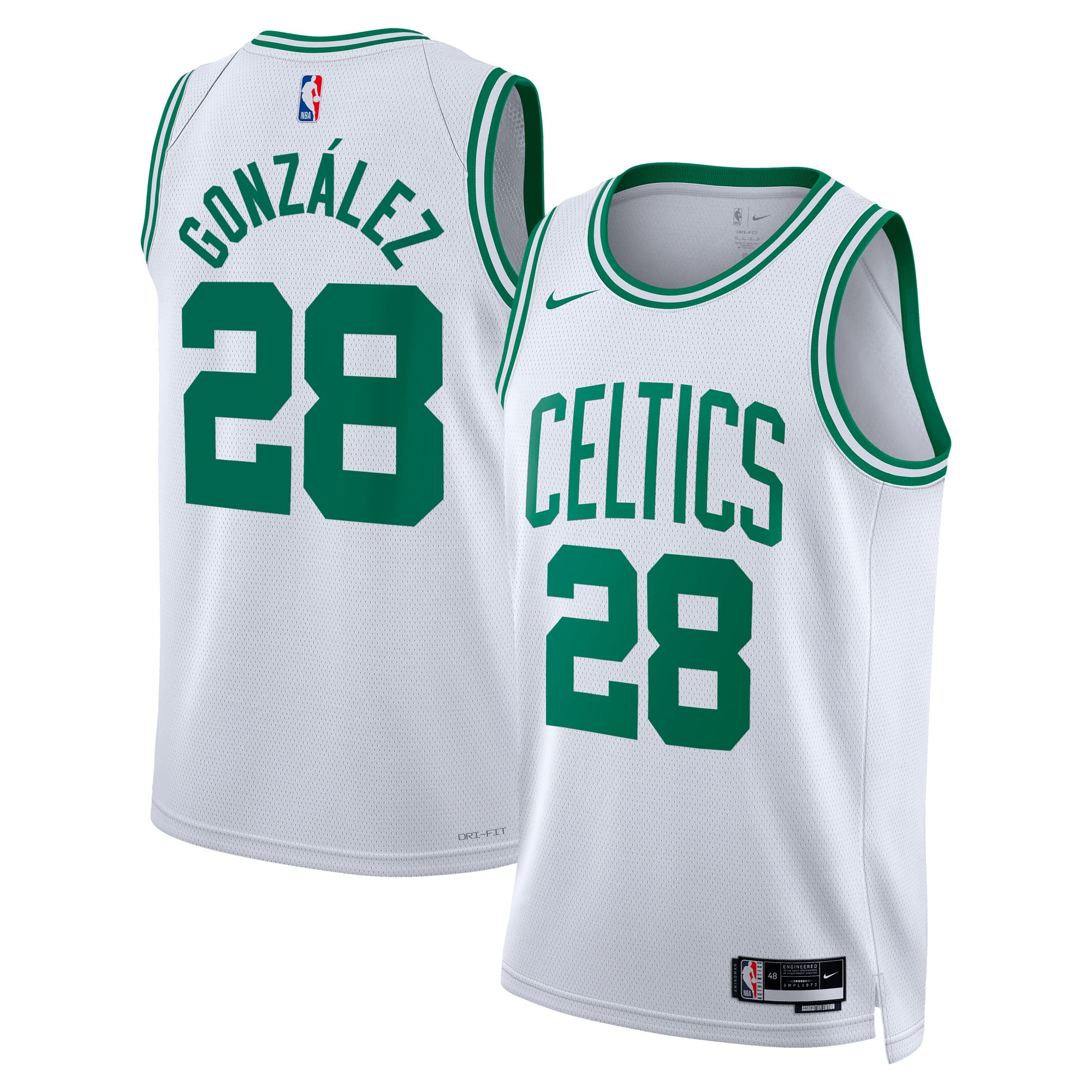 Hugo Gonz Boston Celtics Association Edition Jersey White NBA Men Fan Wear