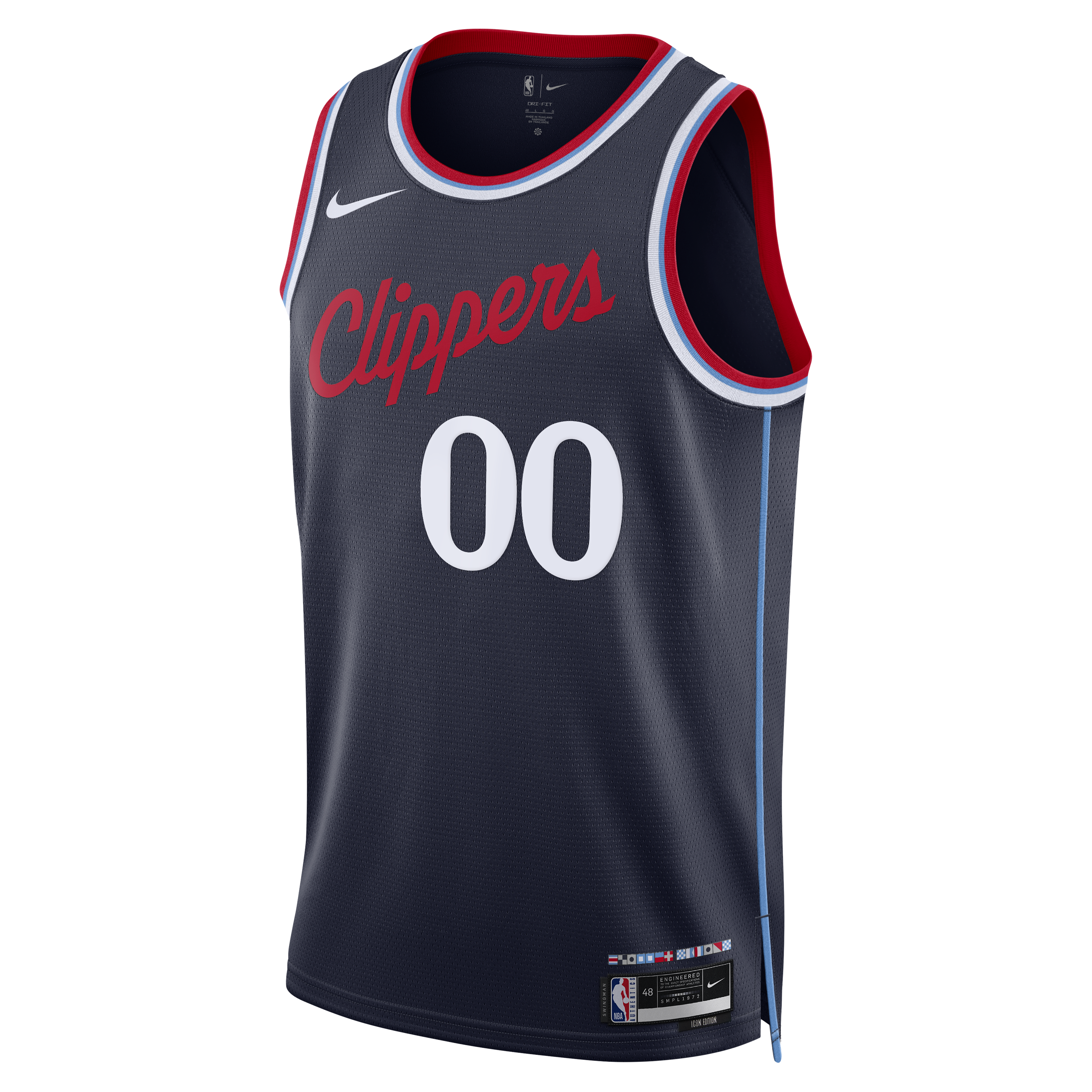Los Angeles Clippers Icon Edition Jersey Navy NBA Youth Fan Wear Custom Number