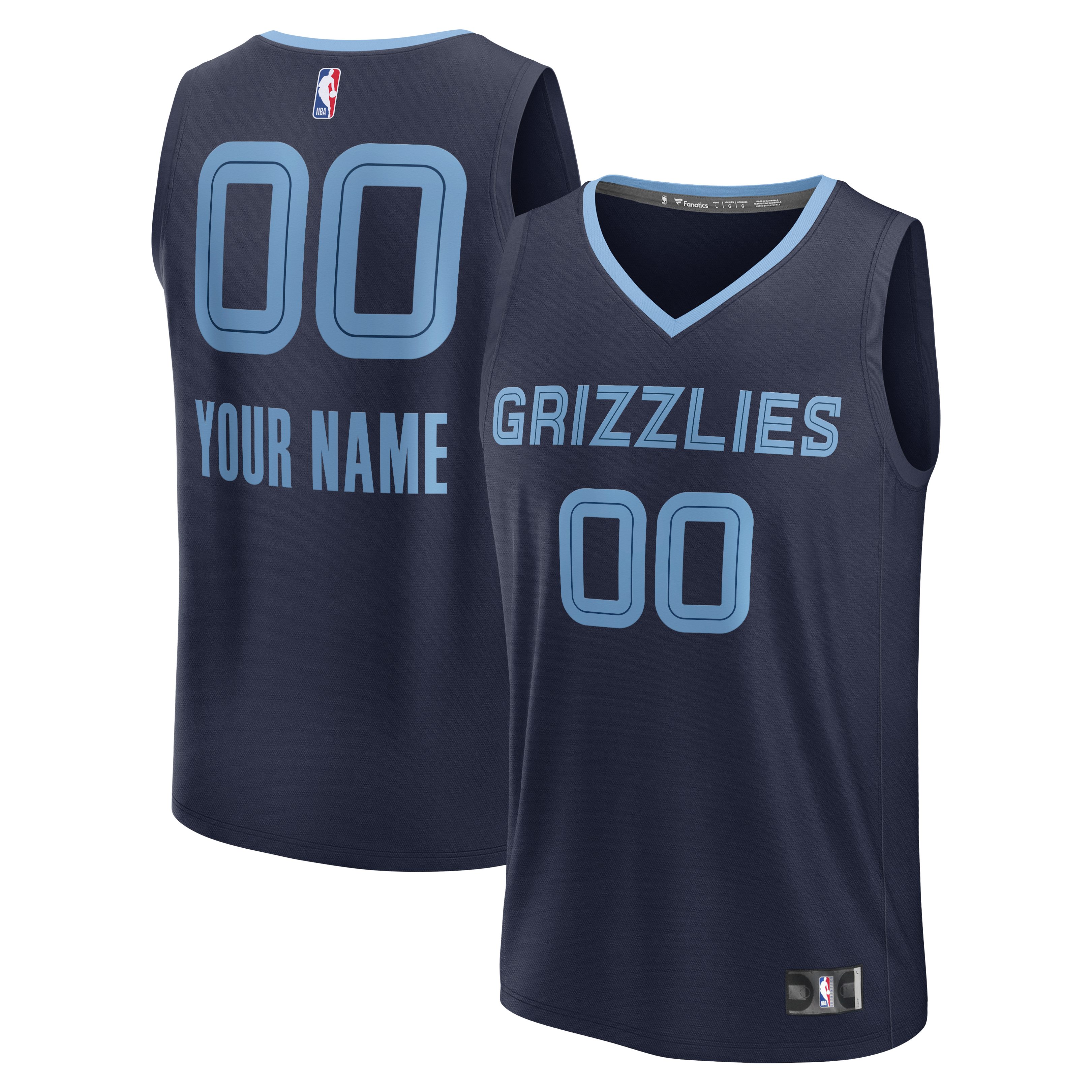 Memphis Grizzlies Jersey Navy NBA Youth Fan Wear