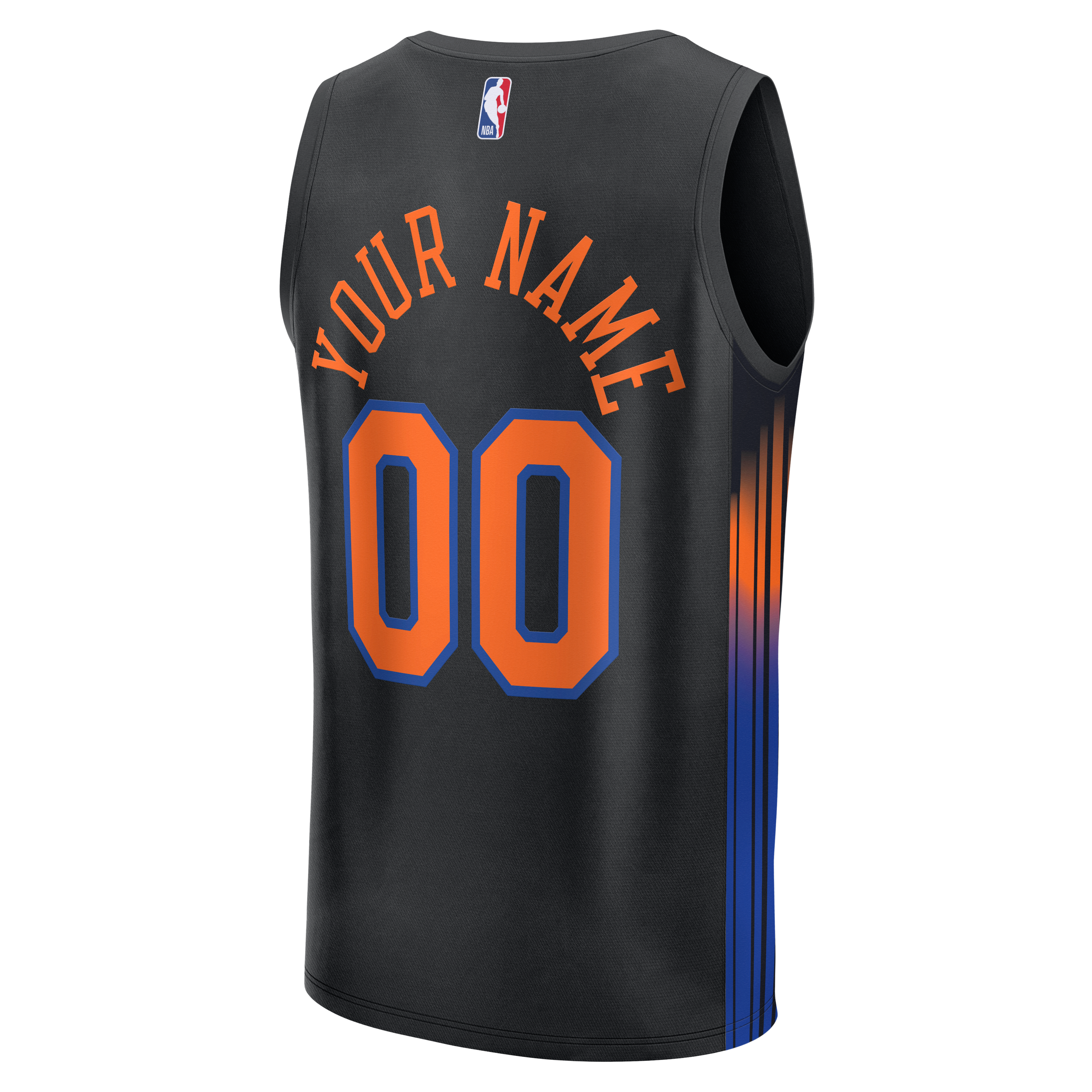 New York Knicks Icon Edition Jersey Black NBA Youth Fan Wear Custom Number