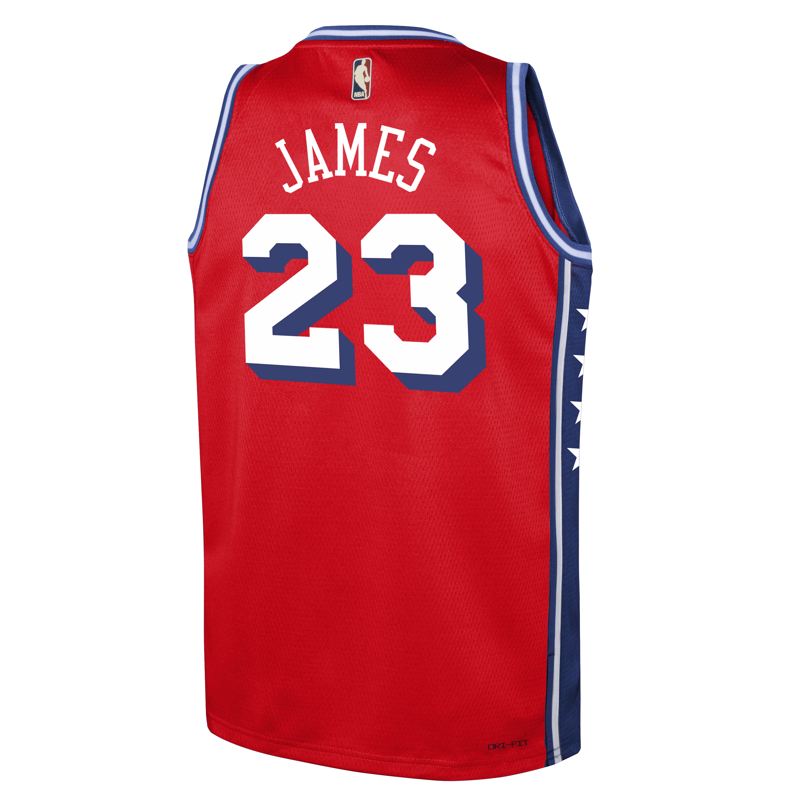 LeBron James Philadelphia 76ers Statement Edition Jersey Red NBA Youth Fan Wear