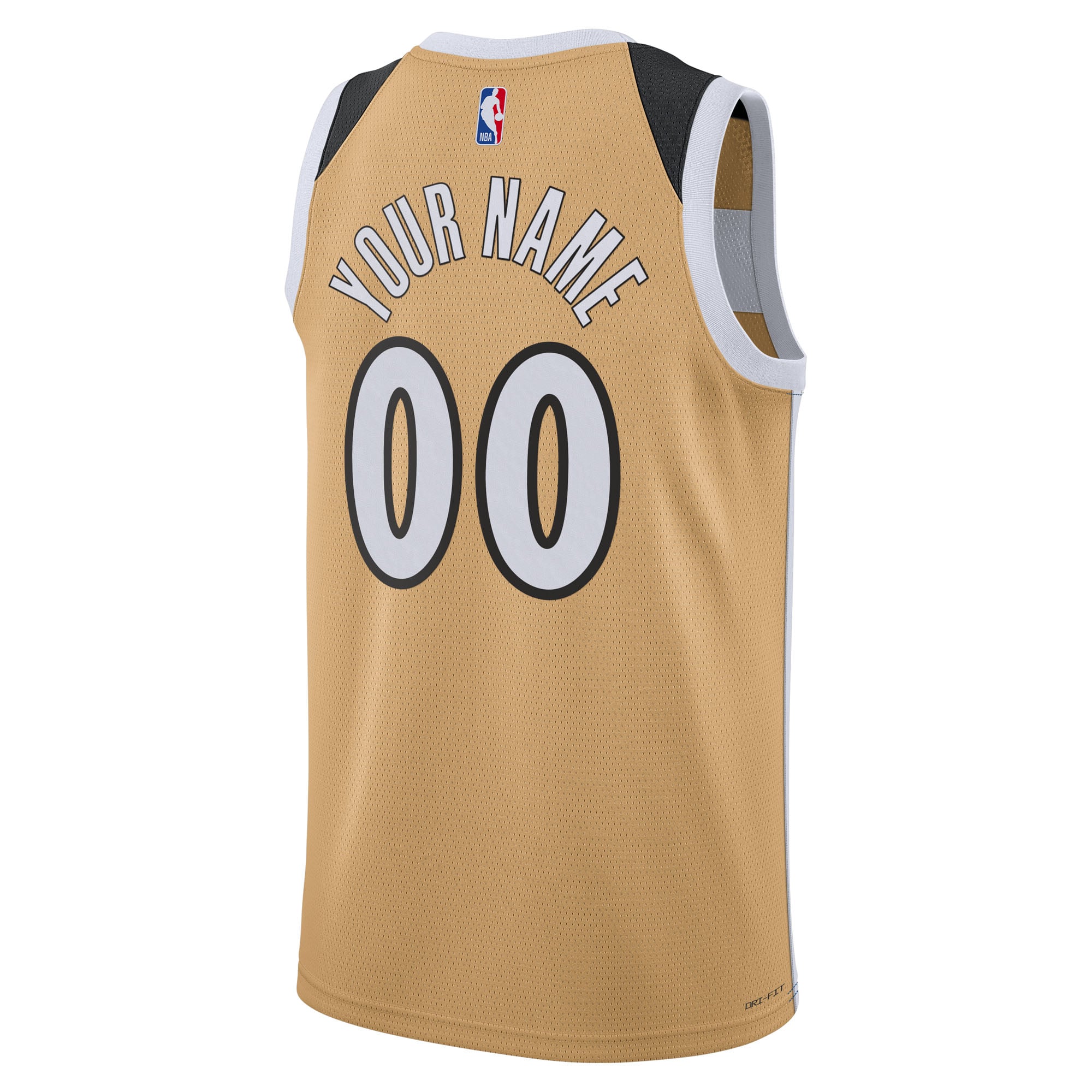 Washington Wizards City Edition Jersey Gold NBA Youth Fan Wear Custom Number