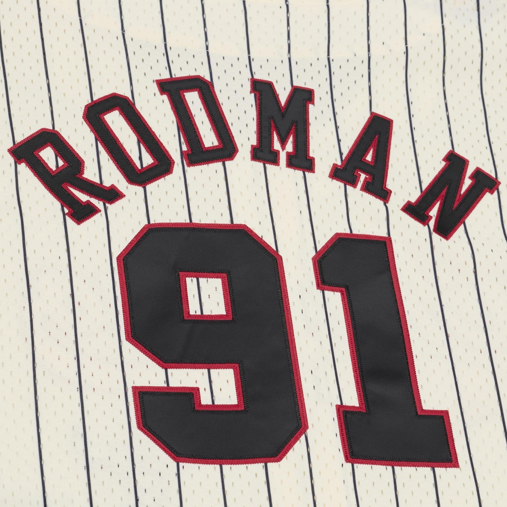 Dennis Rodman Chicago Bulls Player Jersey Cream NBA Women Fan Wear Dennis Rodman