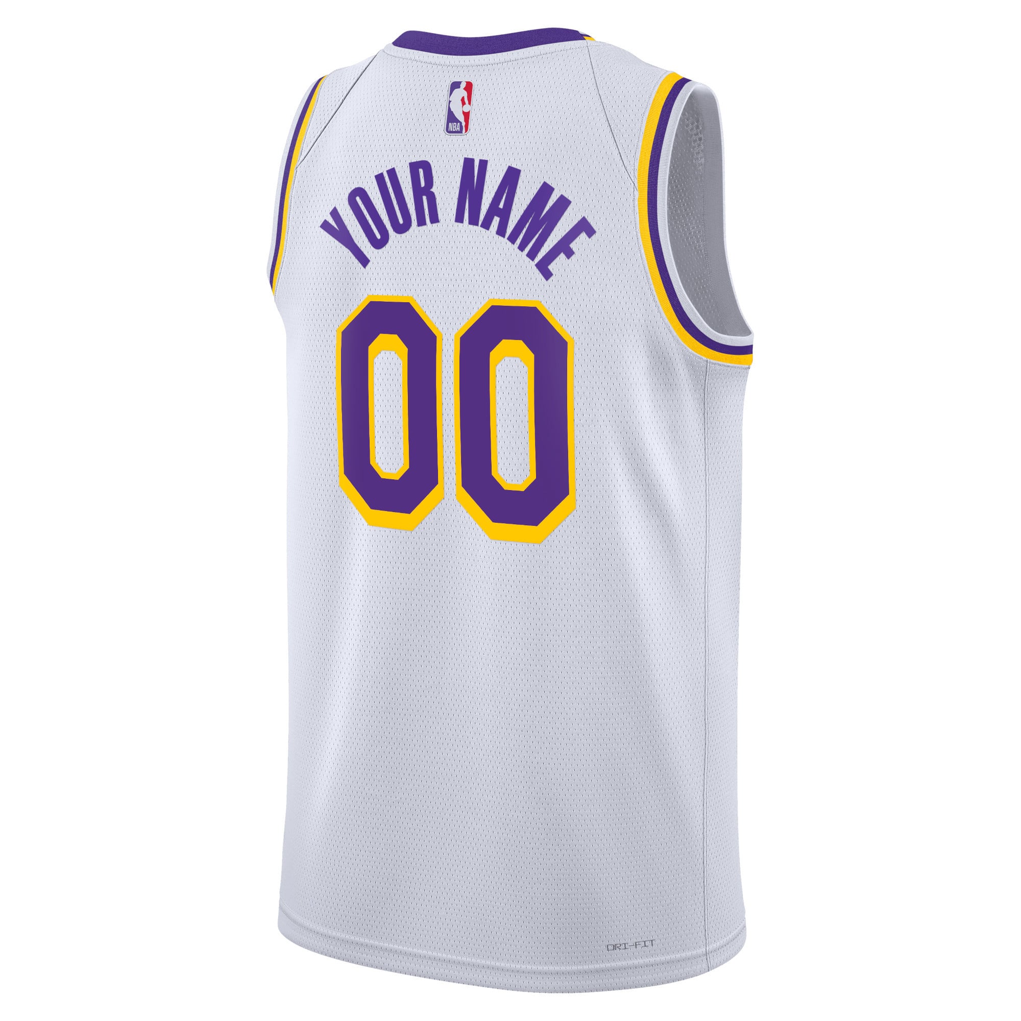 Los Angeles Lakers Association Edition Jersey White NBA Men Fan Wear Custom Number
