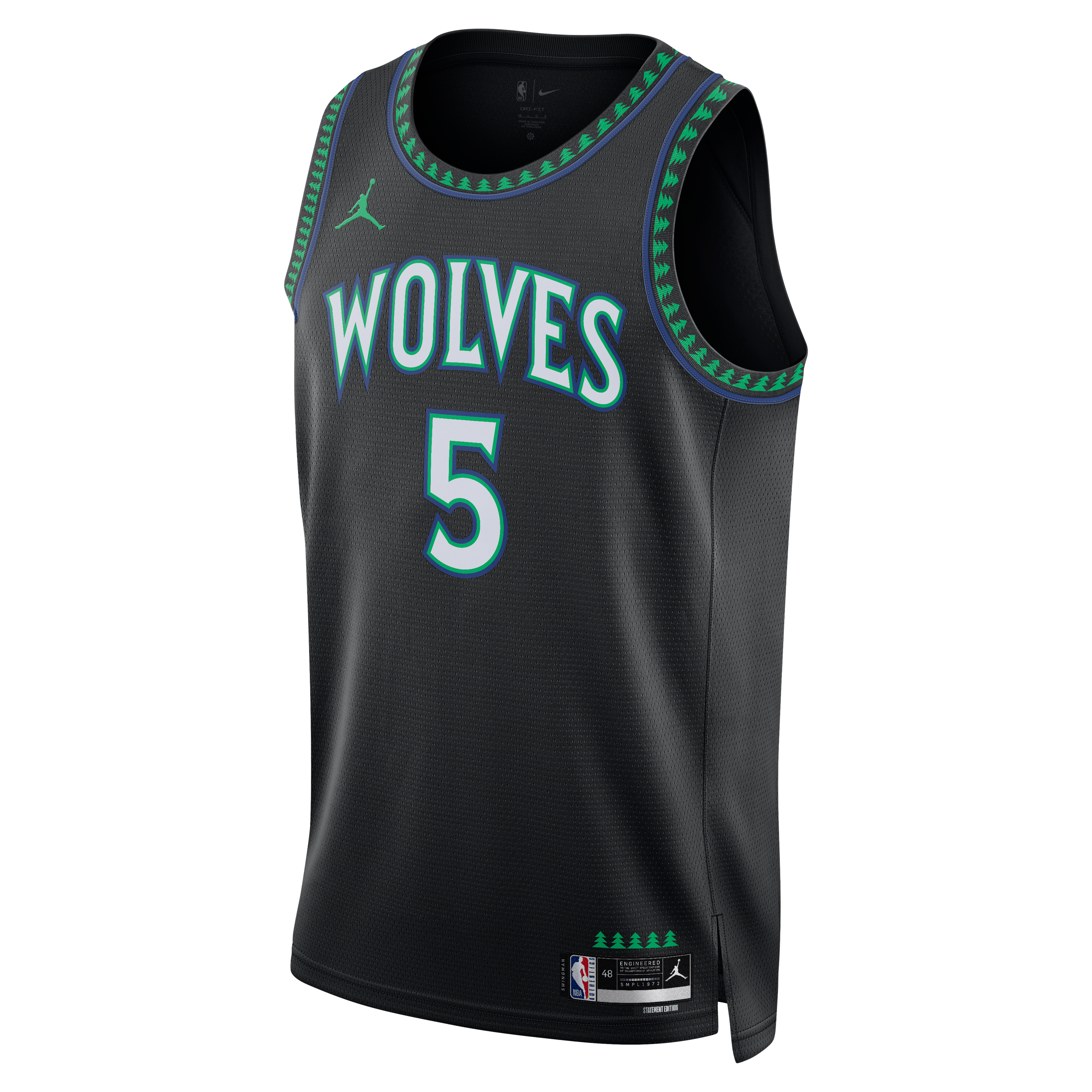 Anthony Edwards Minnesota Timberwolves Swingman Jersey Black NBA Men Fan Wear