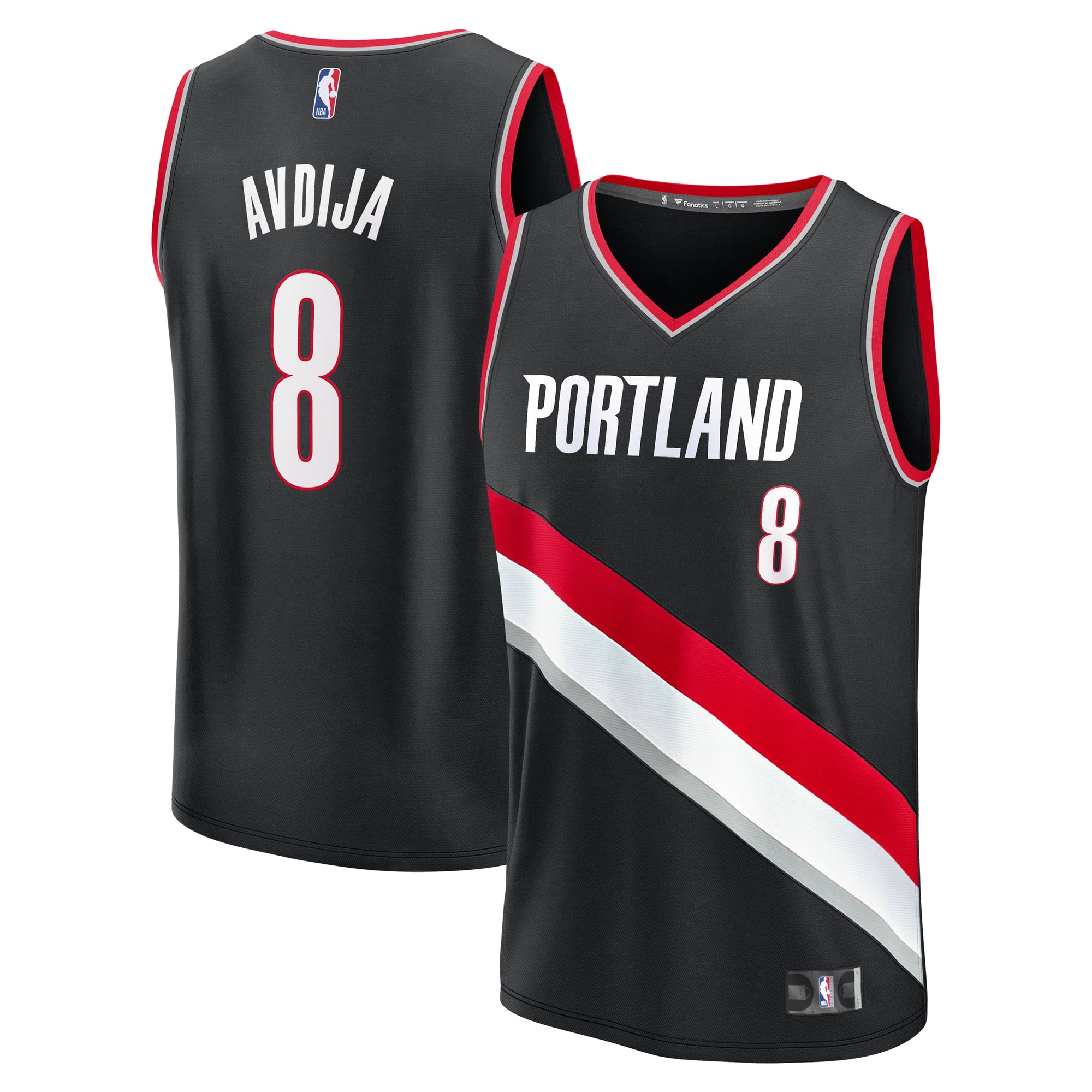 Deni Avdija Portland Trail Blazers Jersey Black NBA Men Fan Wear