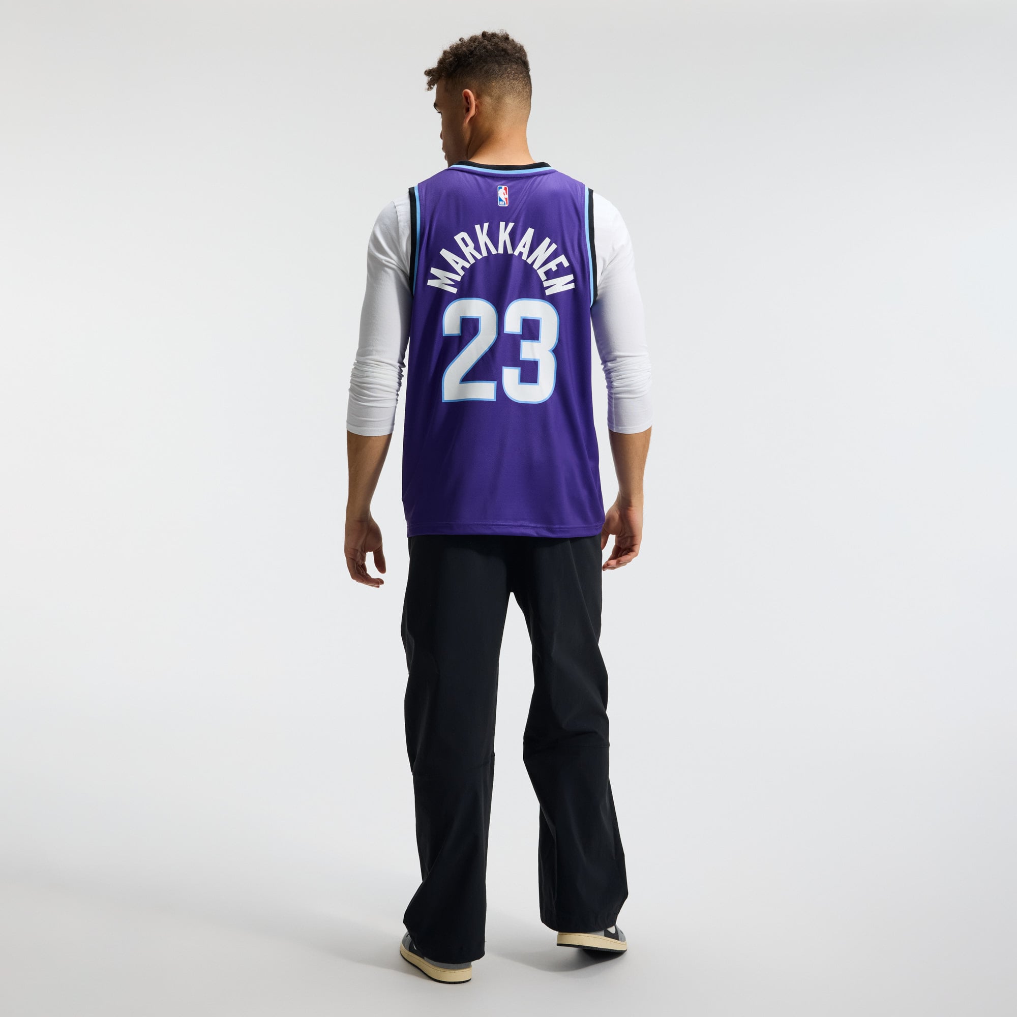 Lauri Markkanen Utah Jazz Icon Edition Jersey Purple NBA Women Fan Wear Lauri Markkanen