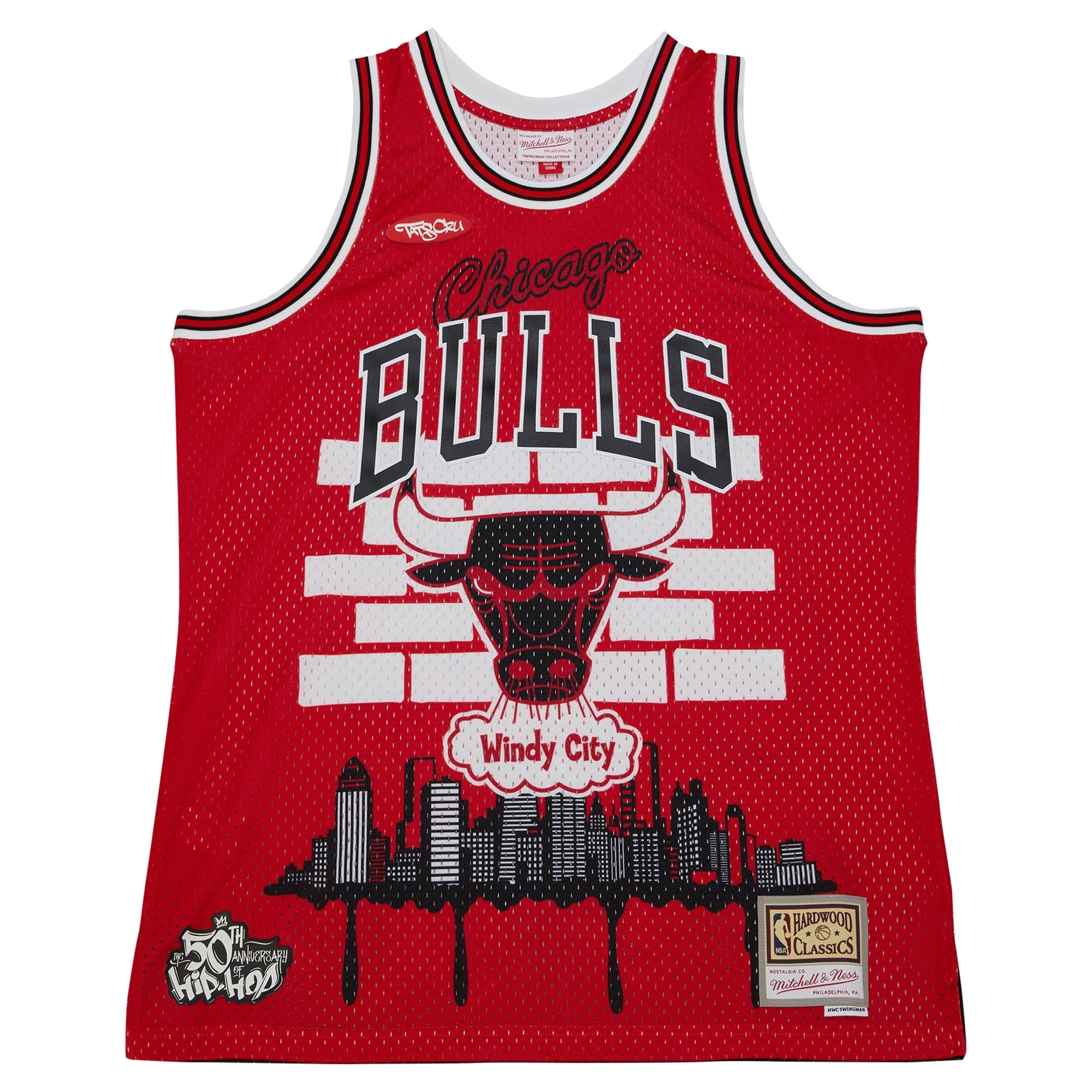 Chicago Bulls Hardwood Classics Jersey Red NBA Men Fan Wear