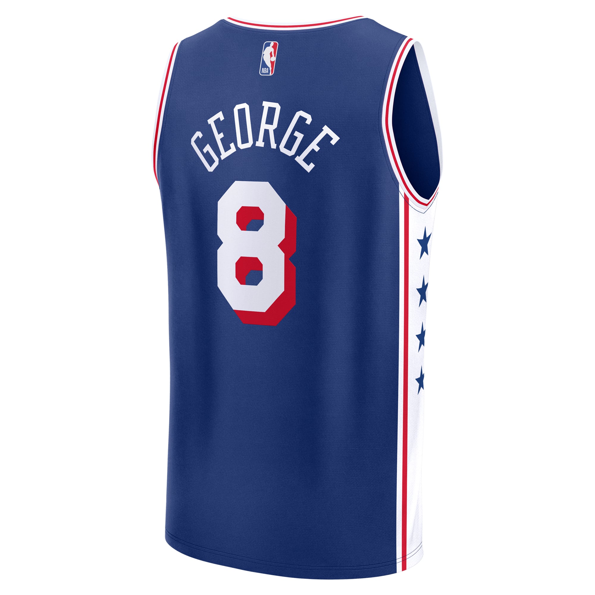 Paul George Philadelphia 76ers Jersey Royal NBA Men Fan Wear Paul George