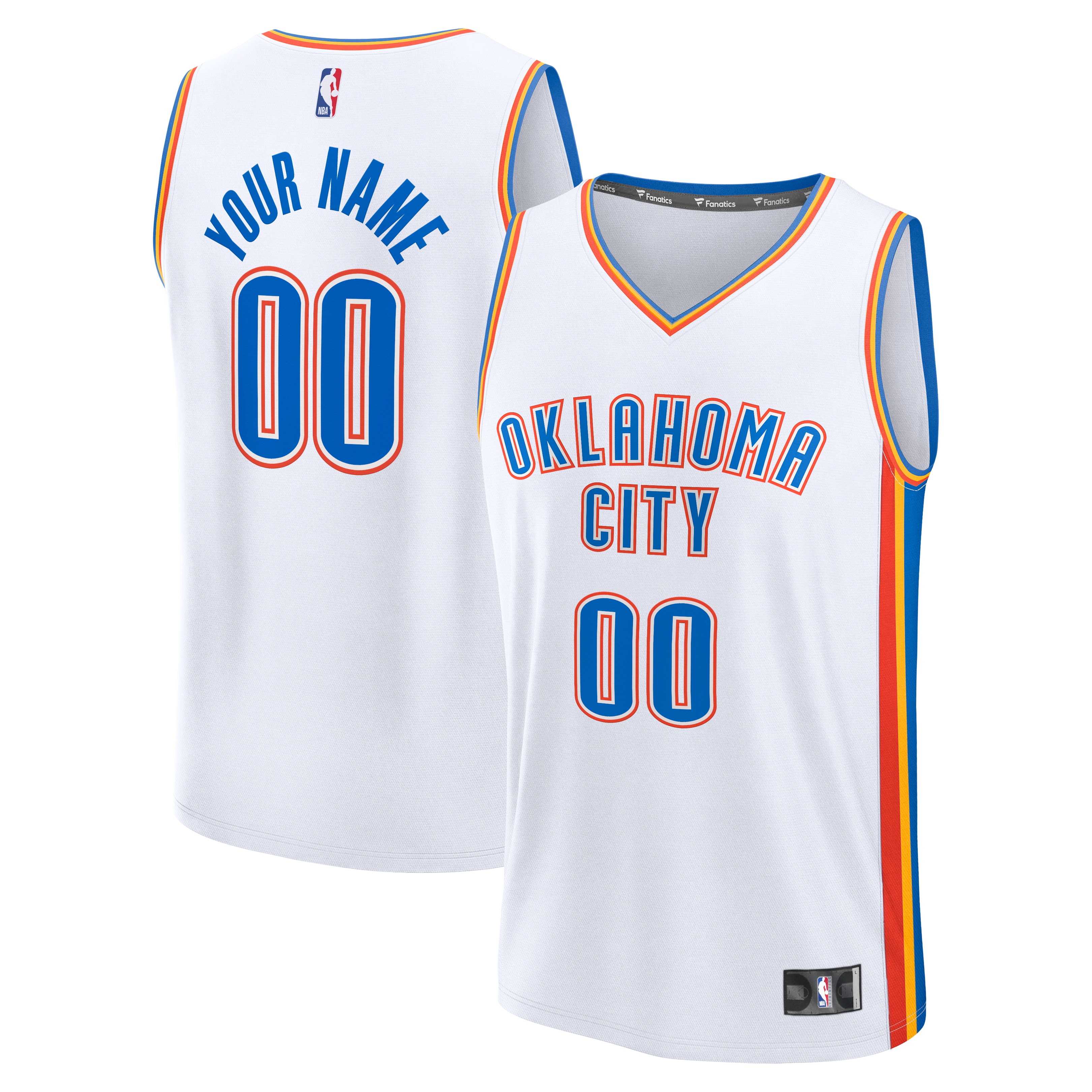 Oklahoma City Thunder Fast Break Jersey White NBA Youth Fan Wear