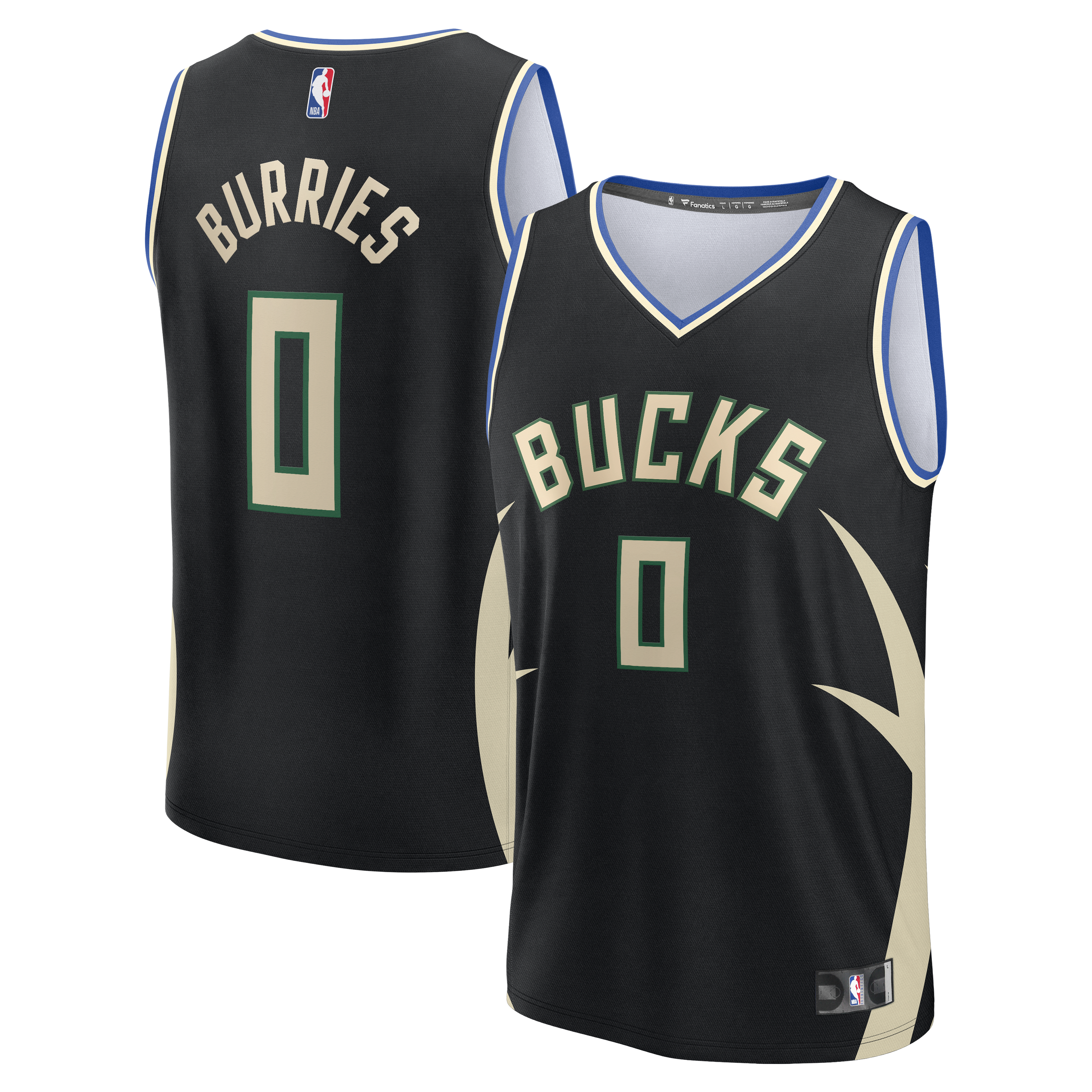 Brayden Burries Milwaukee Bucks Statement Edition Jersey Black NBA Youth Fan Wear