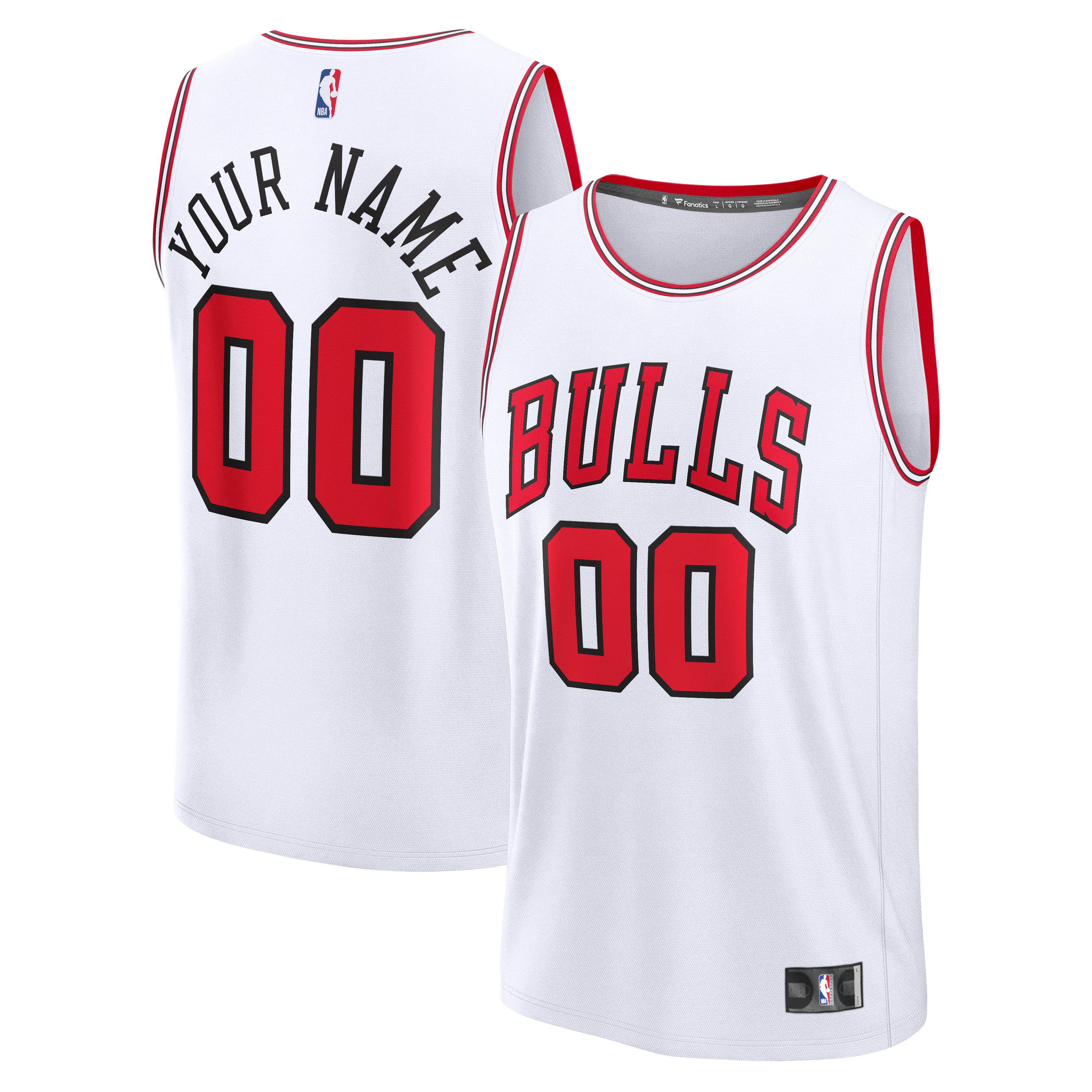 Chicago Bulls Custom Jersey White NBA Women Fan Wear Custom Number