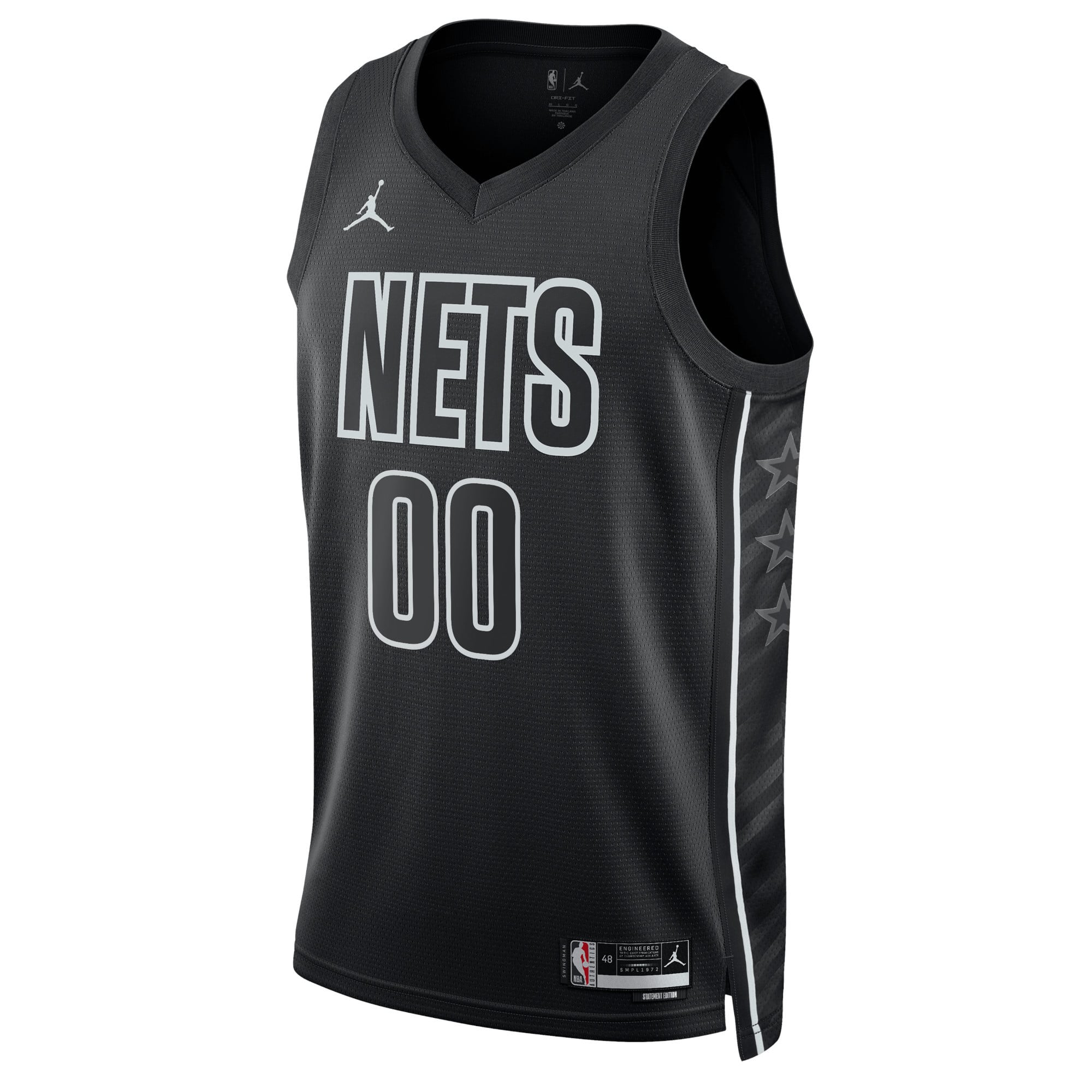Brooklyn Nets Statement Edition Jersey Black NBA Youth Fan Wear Custom Number