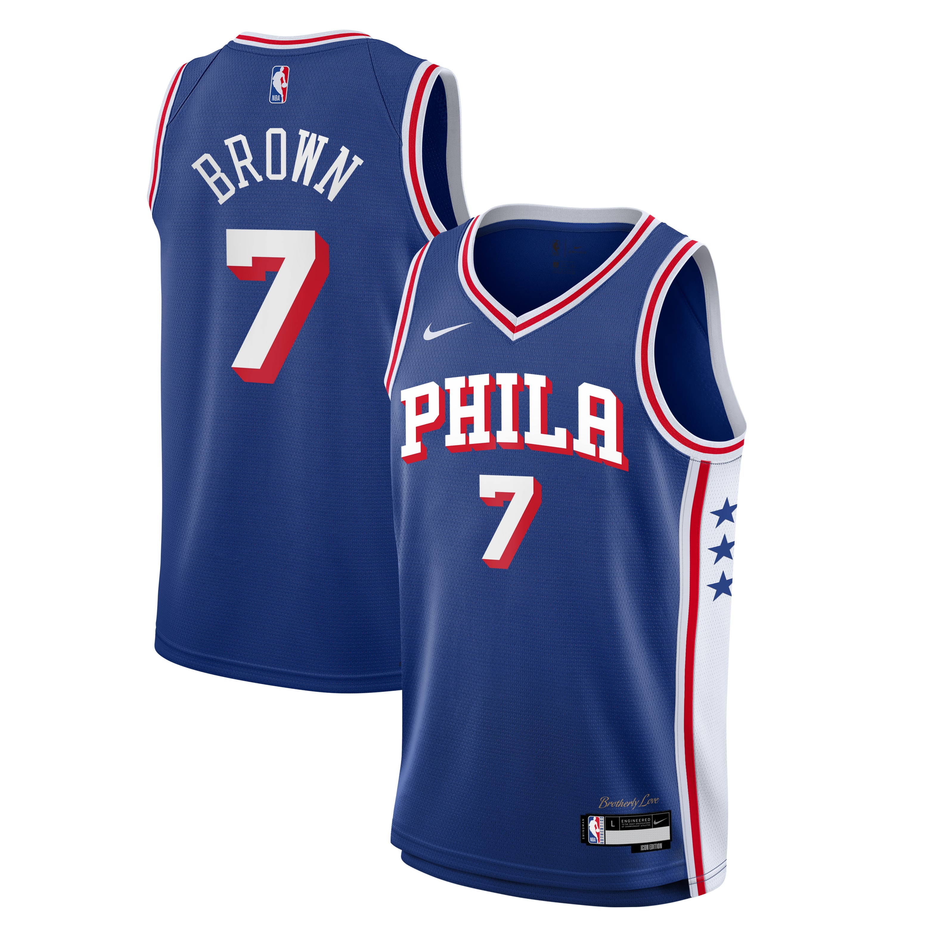 Philadelphia 76ers Swingman Jersey Brown NBA Youth Fan Wear