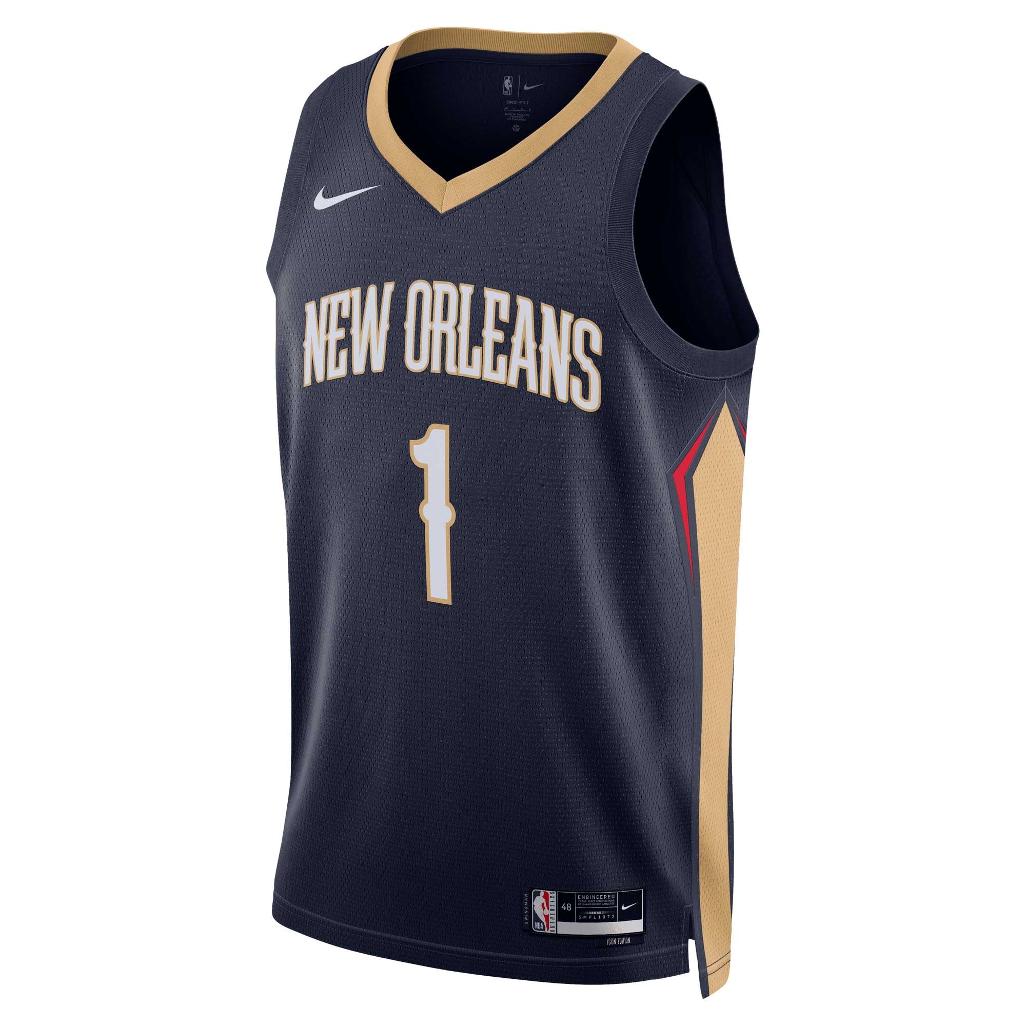 Zion Williamson New Orleans Pelicans Icon Edition Jersey Navy NBA Men Fan Wear Zion Williamson