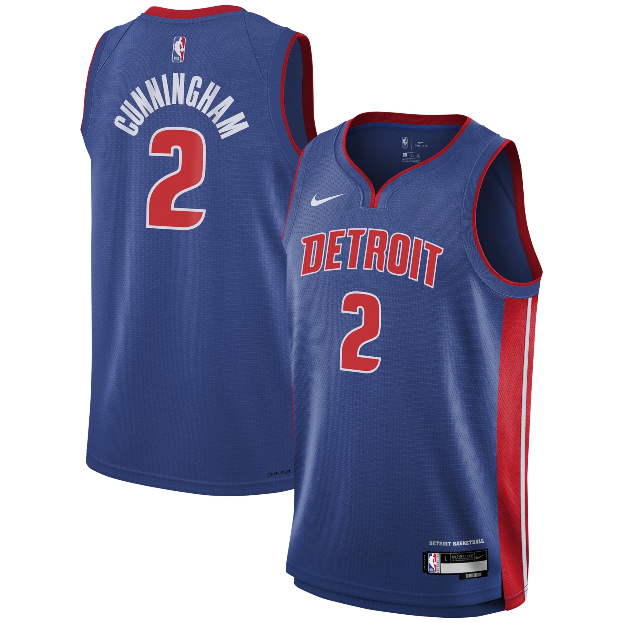 Cade Cunningham Detroit Pistons Swingman Jersey Blue NBA Youth Fan Wear