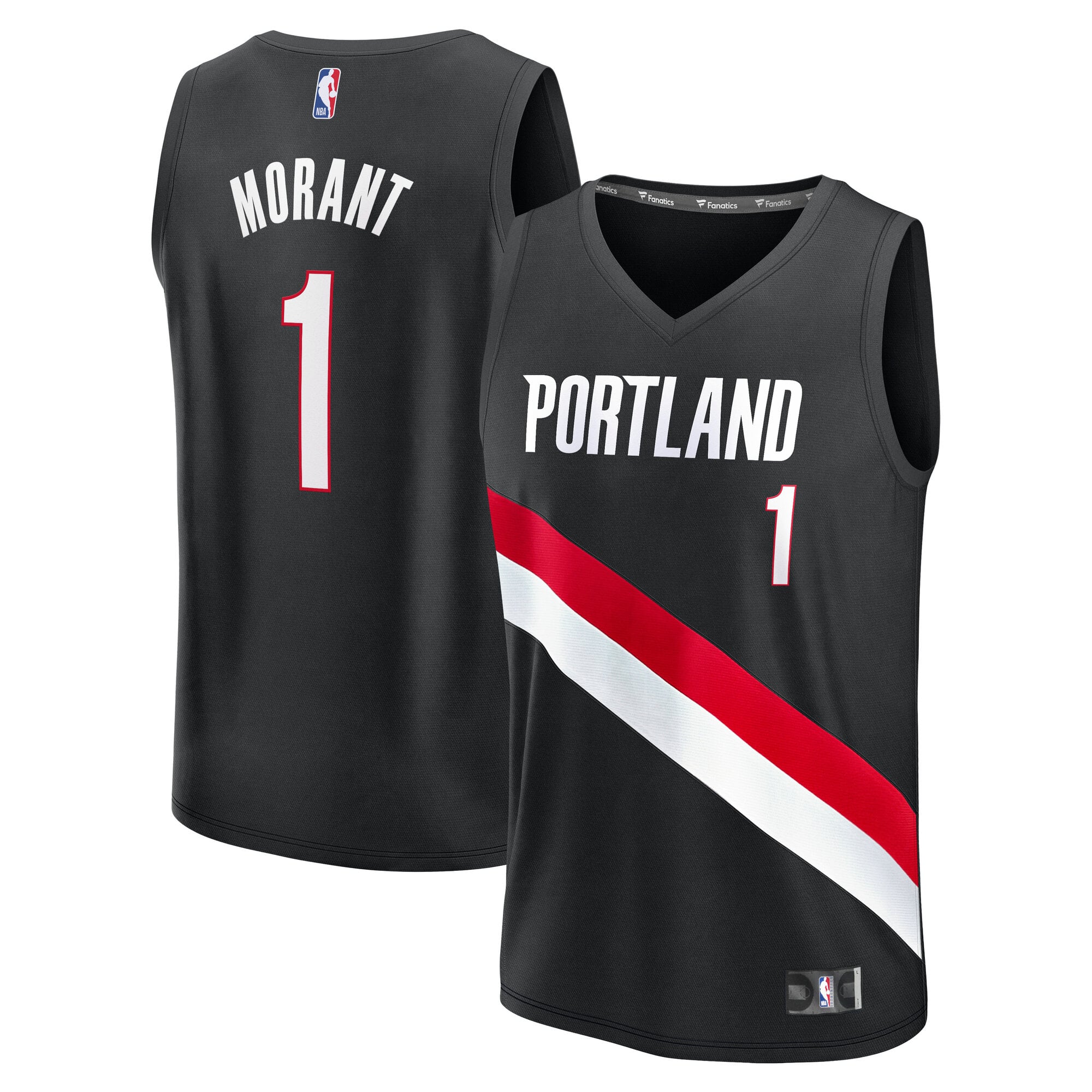 Ja Morant Portland Trail Blazers Jersey Black NBA Women Fan Wear