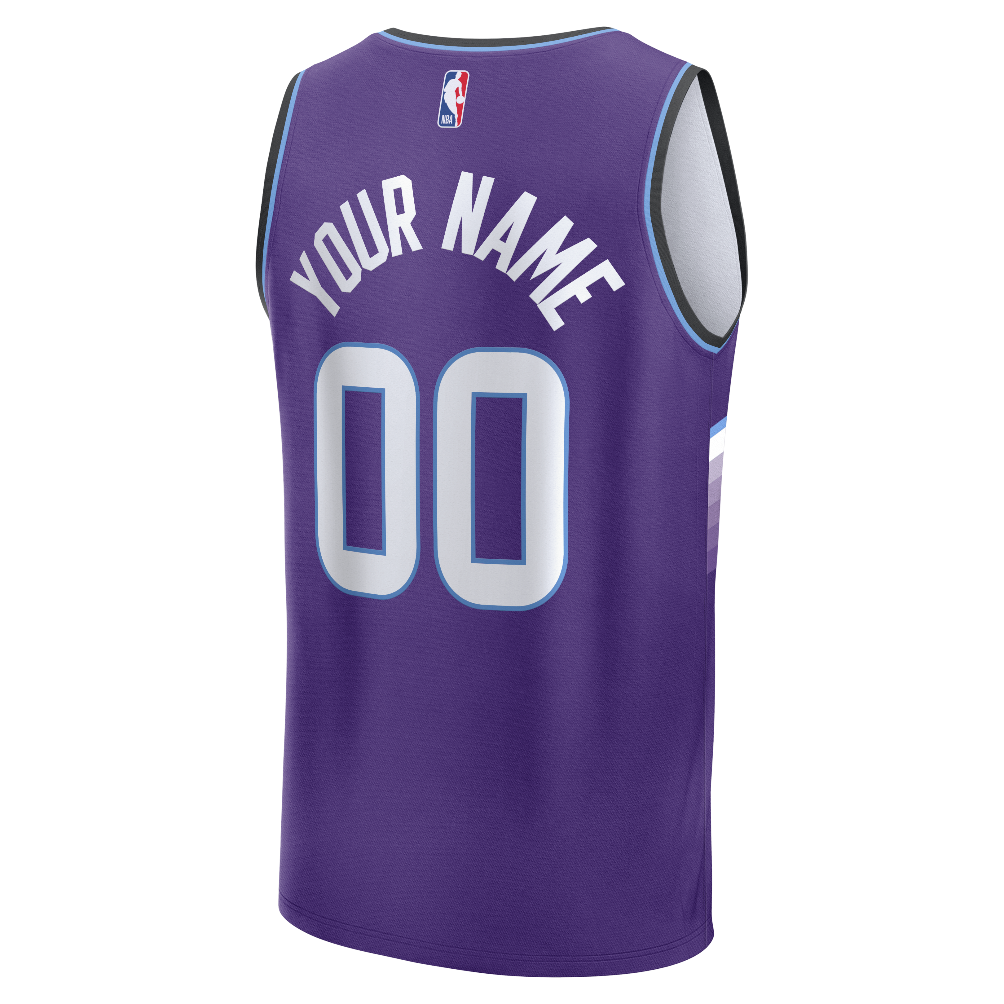 Utah Jazz Icon Edition Jersey Purple NBA Youth Fan Wear Custom Number