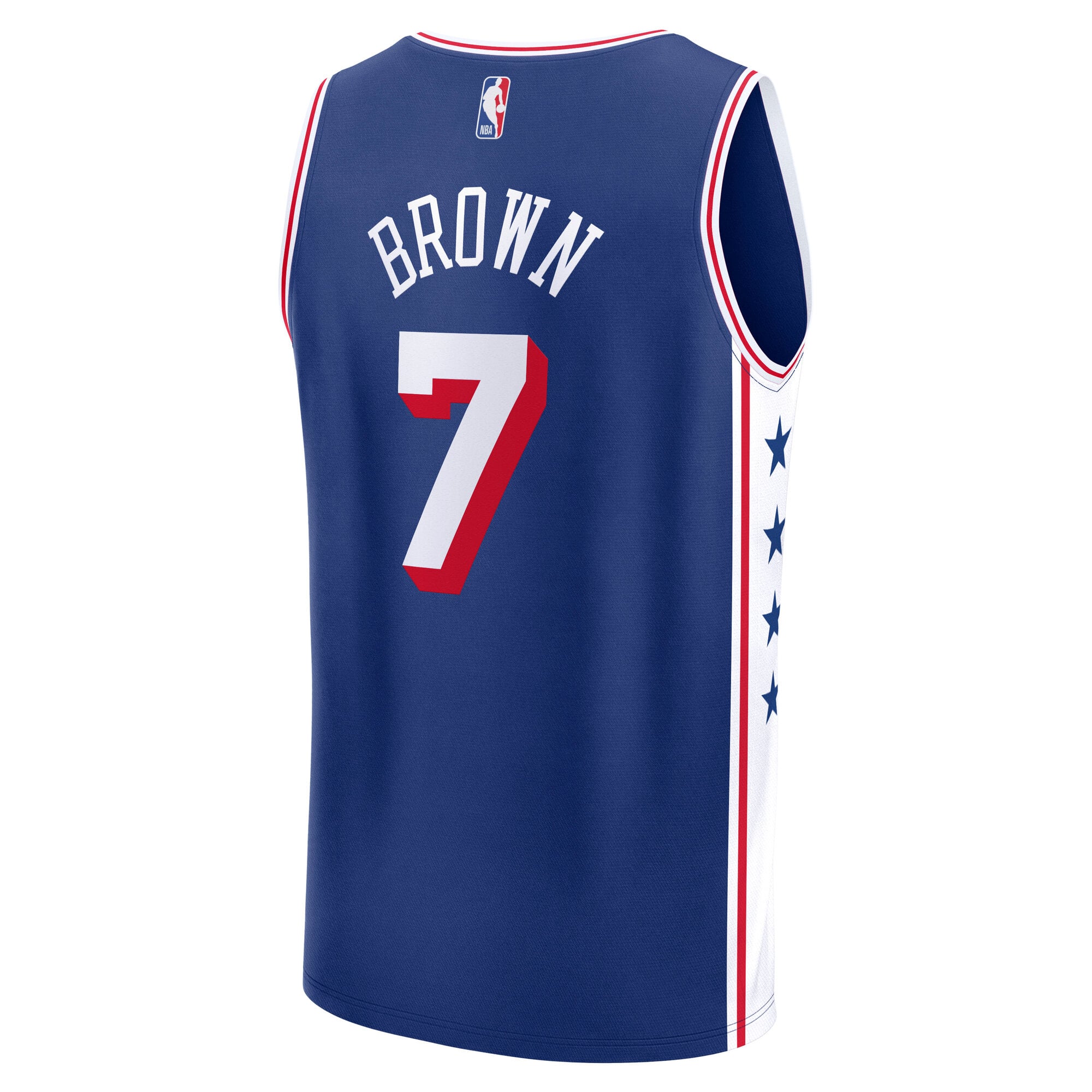 Jaylen Brown Philadelphia 76ers Icon Edition Jersey Brown NBA Women Fan Wear Jaylen Brown