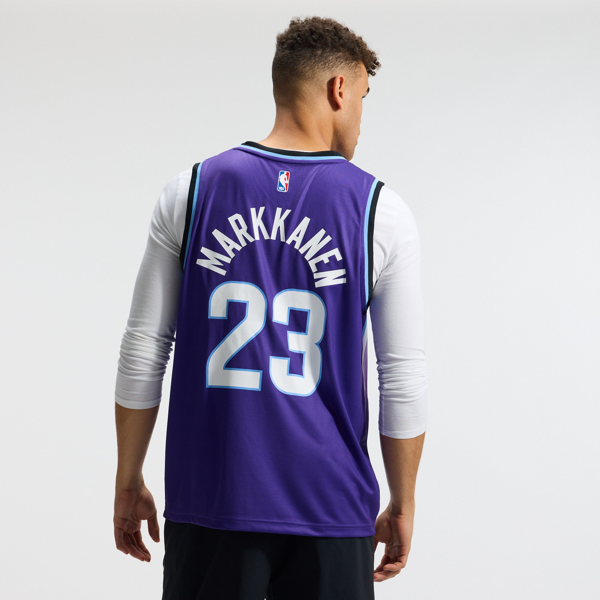 Lauri Markkanen Utah Jazz Icon Edition Jersey Purple NBA Men Fan Wear