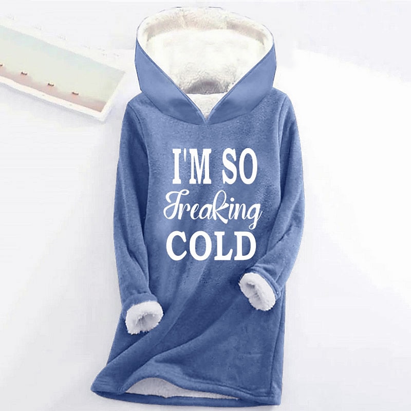 Women's Hoodie Sweatshirt Pullover Fleece Lined Sherpa Letter Casual Sports Print Warm Fuzzy Comfrt Hoodie Long Sleeve Top Micro-elastic Fall & Winter