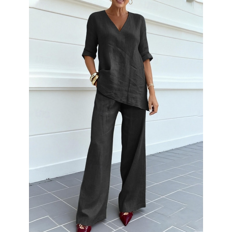 Solid Half Sleeve Bolero Top & Pants Set