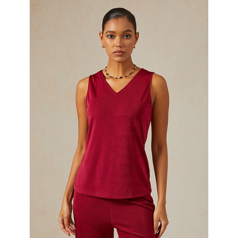 Acetate Look Stretch Knit Convertible Tank 2026 - $56.99