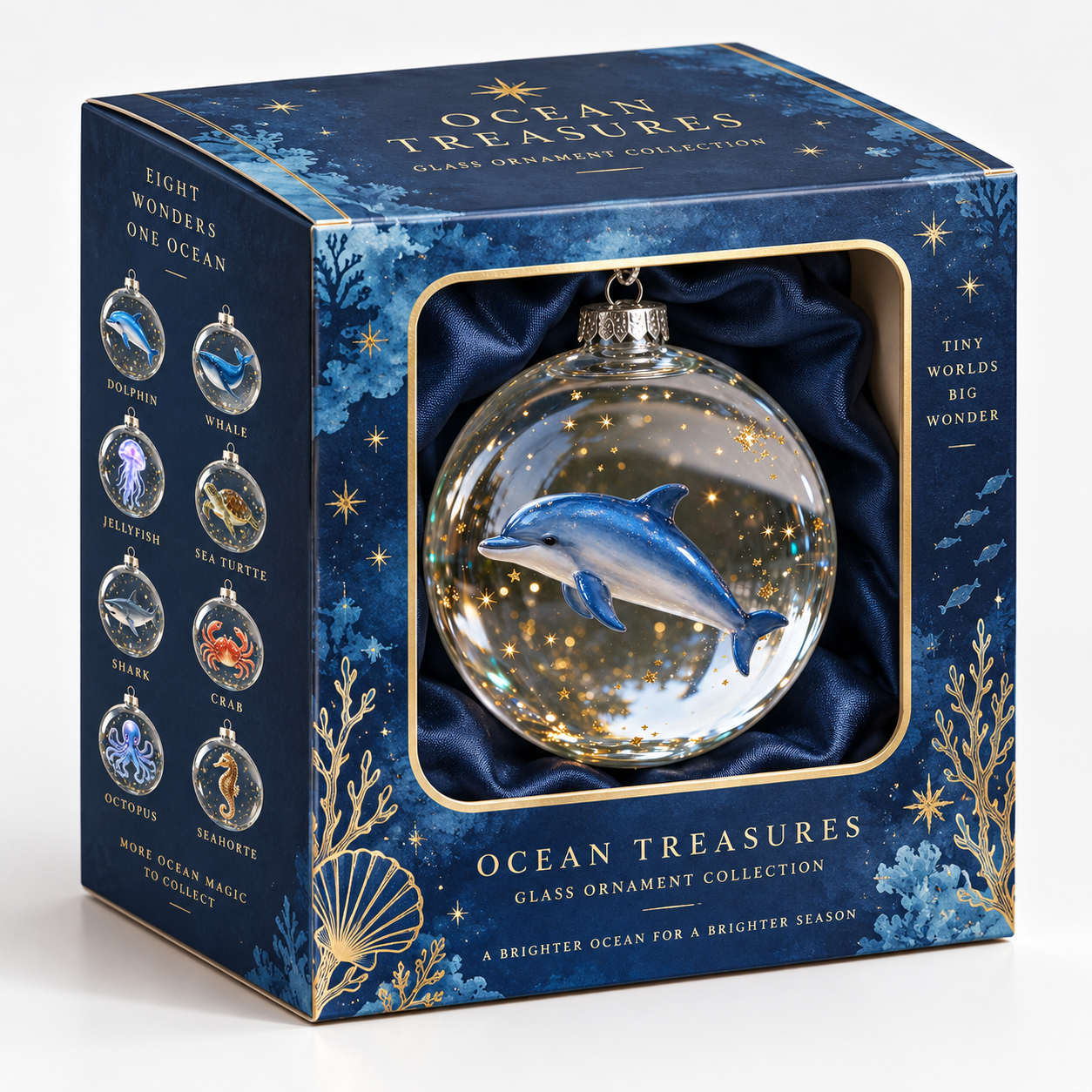 ⏳ Last Day 49% OFF –Nordiston™ 3D Ocean Wonders Glass Christmas Ornaments
