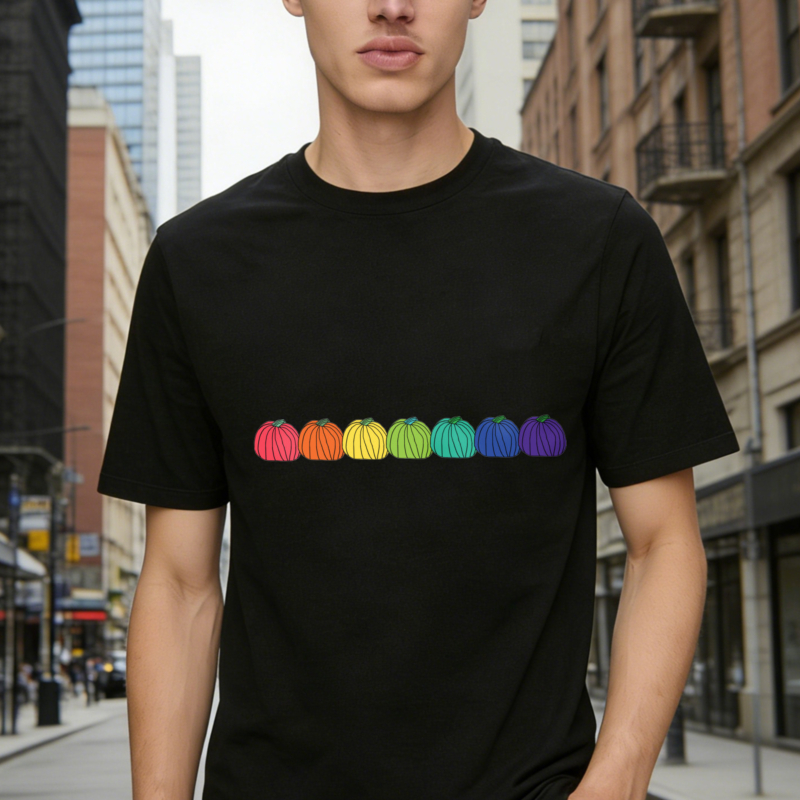 Rainbow Pumpkins Halloween Pride T-shirt