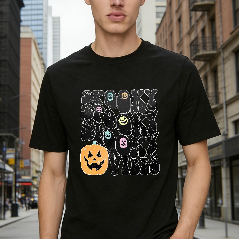 Spooky Season Halloween Pumpkin And Ghosts Retro Horror Unisex Classic T-shirt