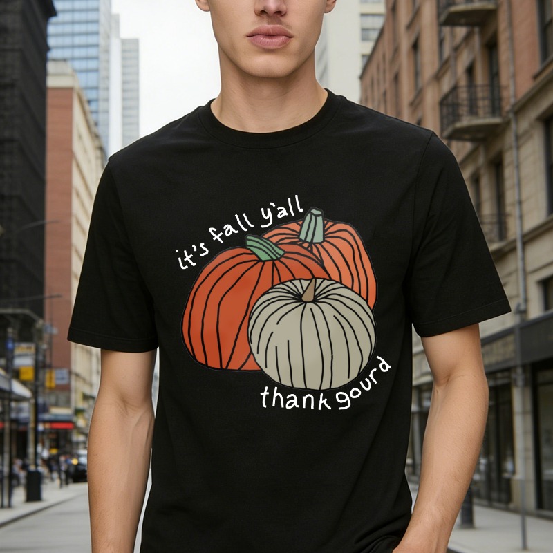 Its Fall Yall Thank Gourd Pumpkin Graphic T-shirt